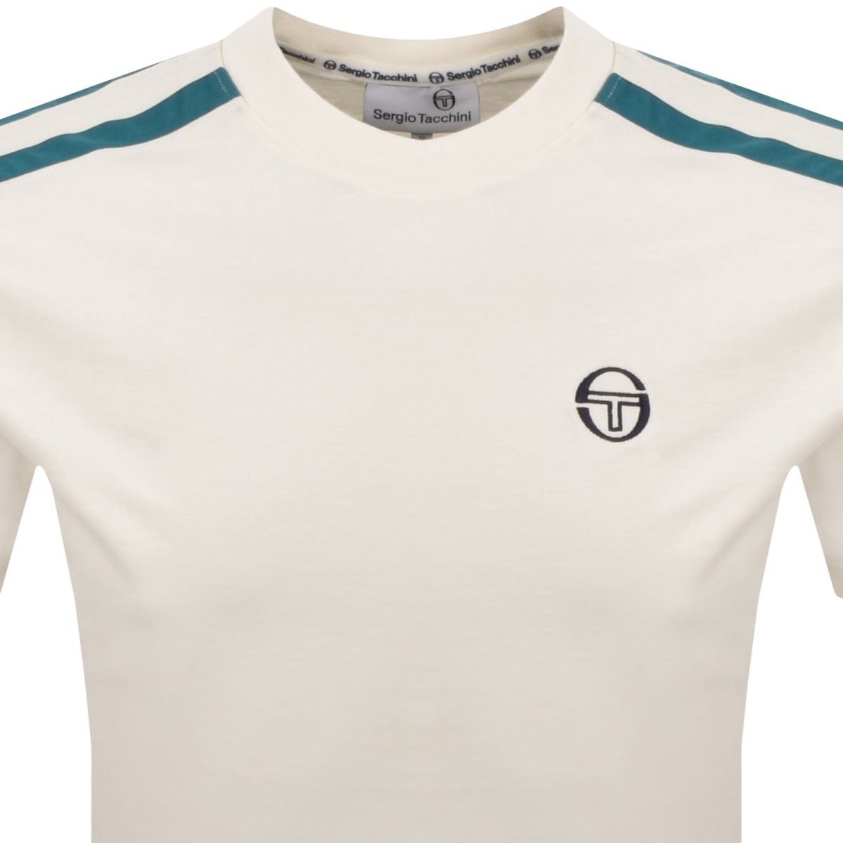 SERGIO TACCHINI LOCCHI T-SHIRT  - CREAM/TEAL