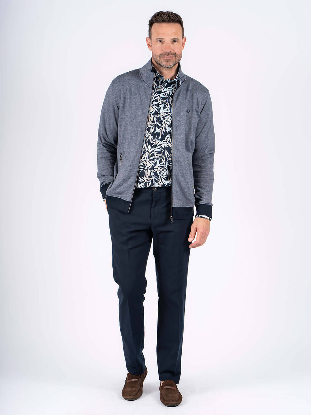 PRE END RAI FULL ZIP SWEAT - NAVY