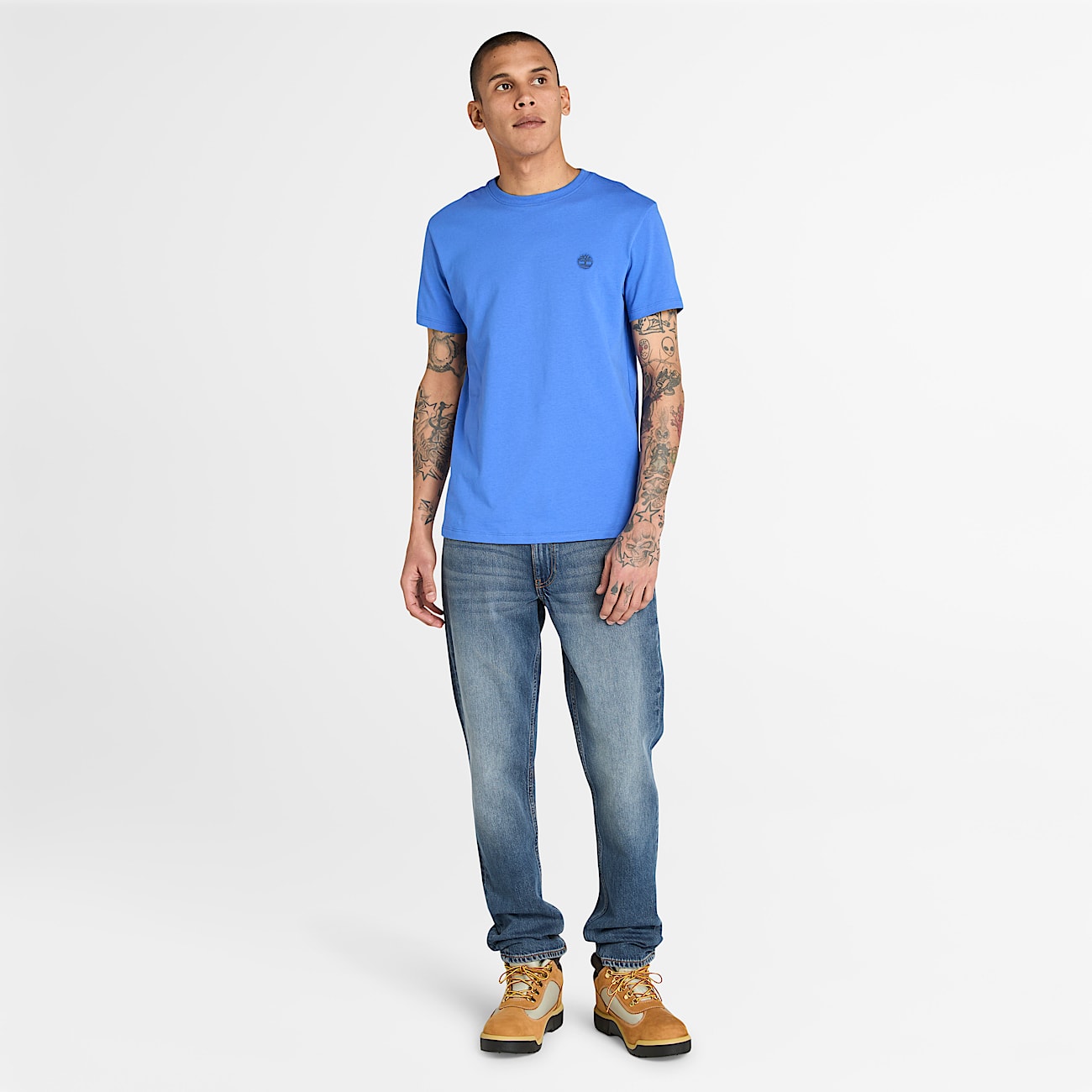 TIMBERLAND SMALL LOGO T-SHIRT - BLUE