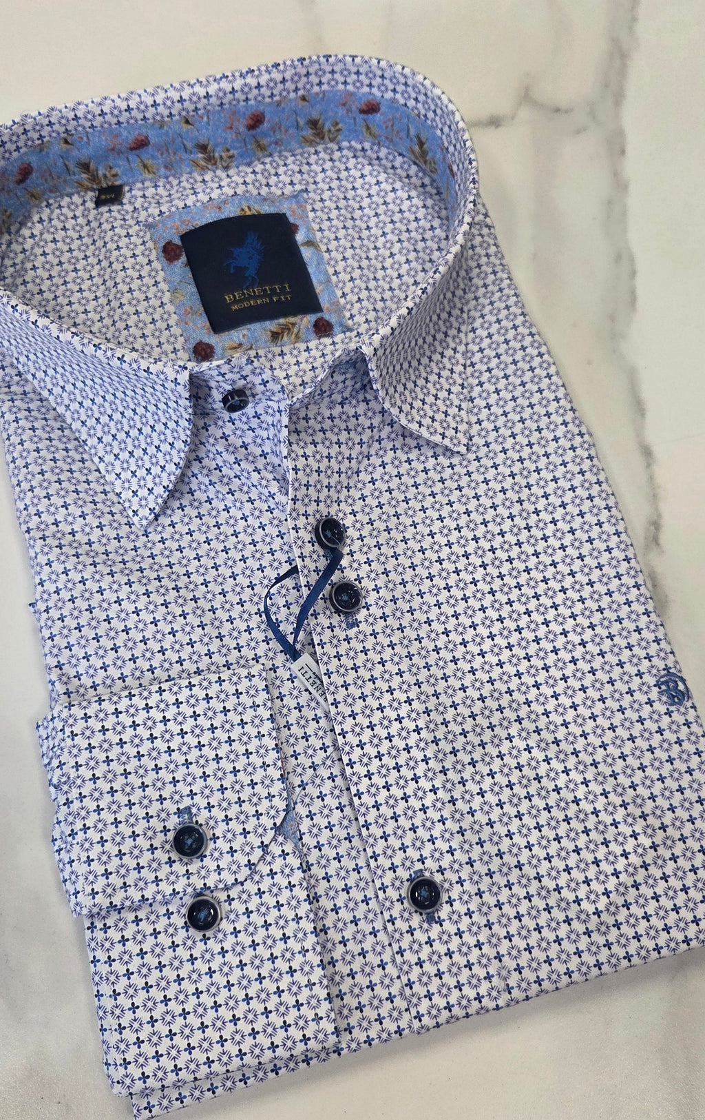 BENETTI LONDON L/S SHIRT - BLUE