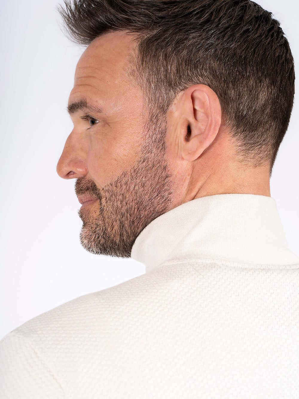 PRE END ALF 1/4 ZIP TEXTURED ZIP - CREAM