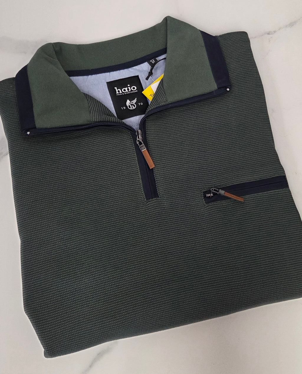 HAJO 1/2 ZIP SWEATSHIRT (26222/3/592) - SAGE