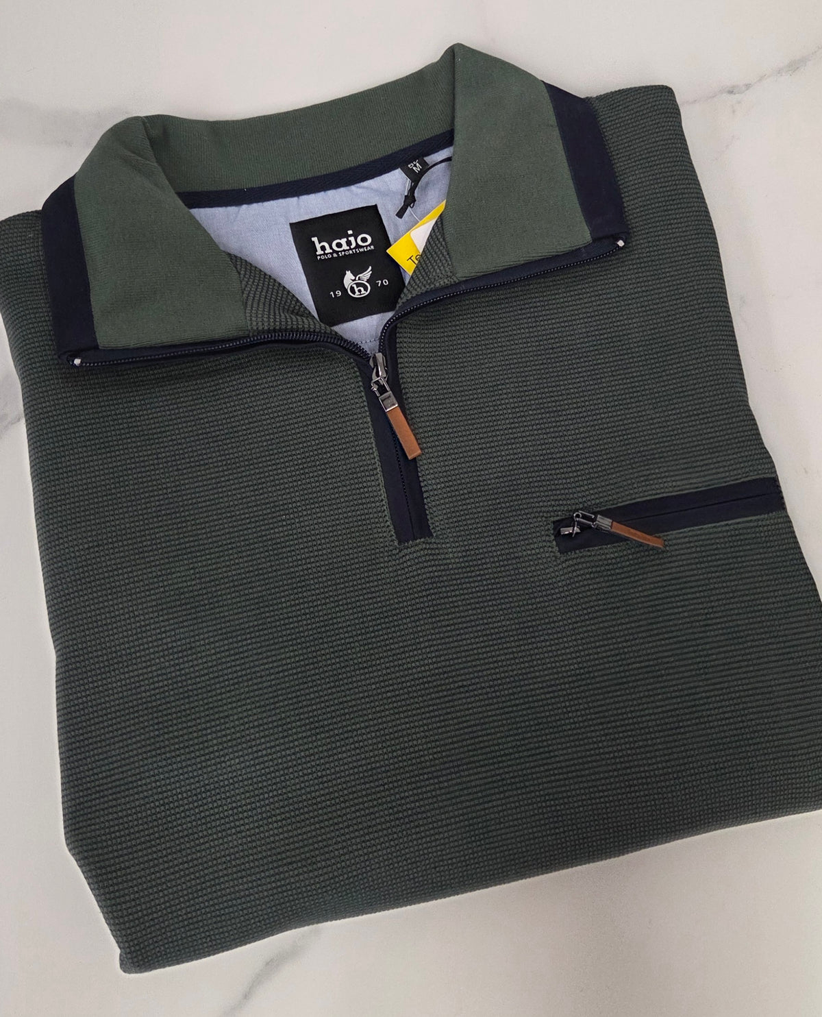 HAJO 1/2 ZIP SWEATSHIRT (26222/3/592) - SAGE