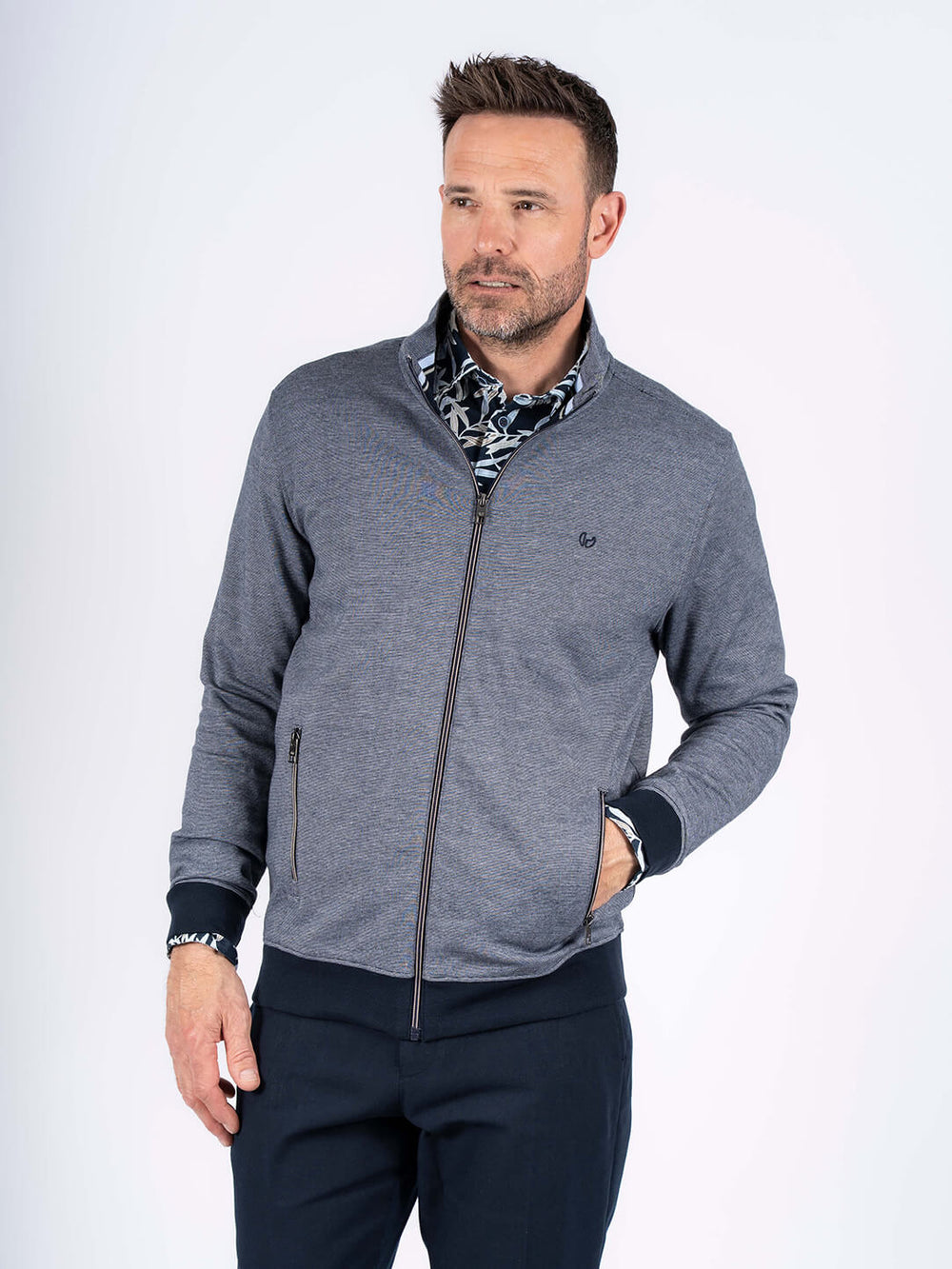 PRE END RAI FULL ZIP SWEAT - NAVY
