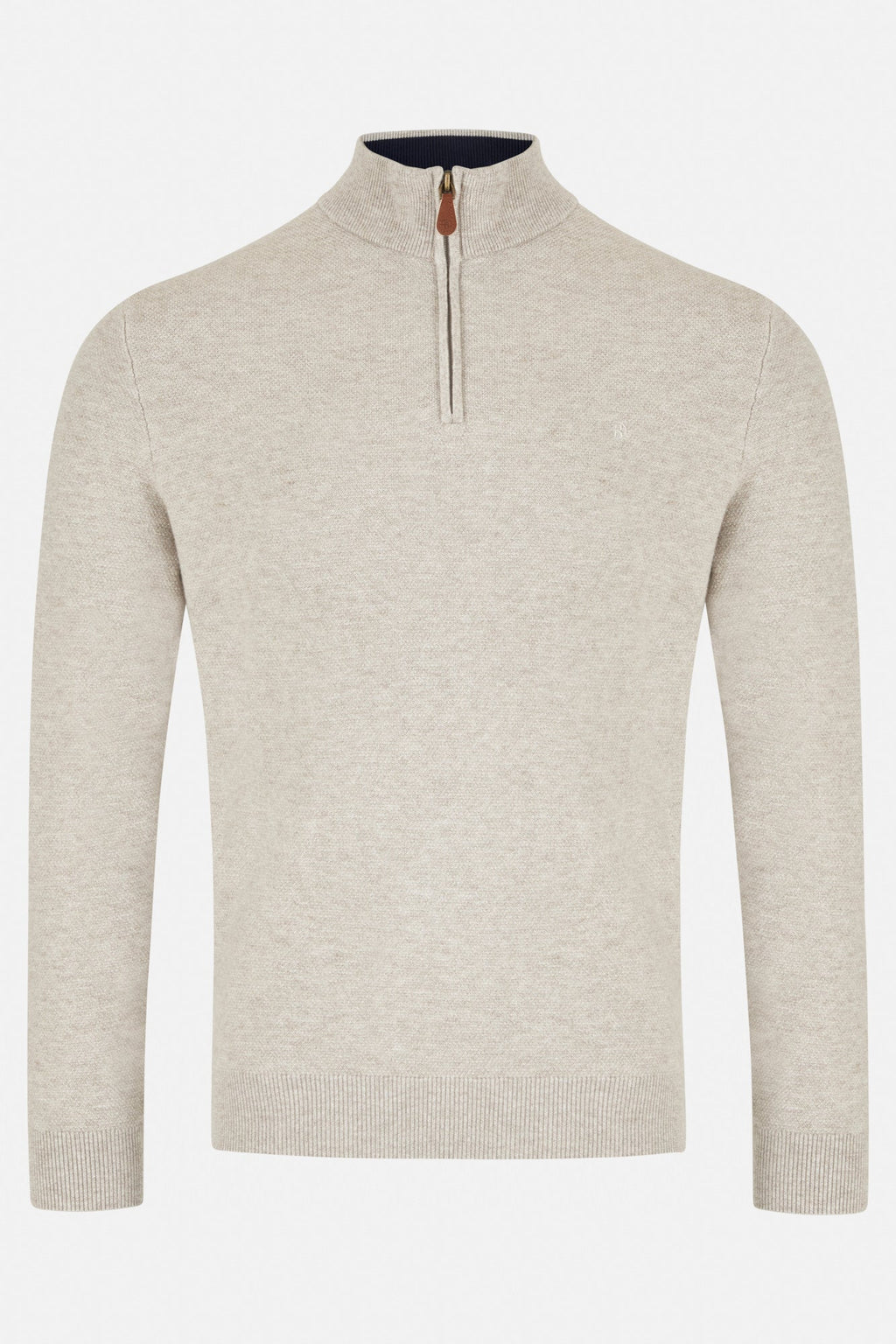 BENETTI QUINN 1/4 ZIP KNITWEAR - BEIGE