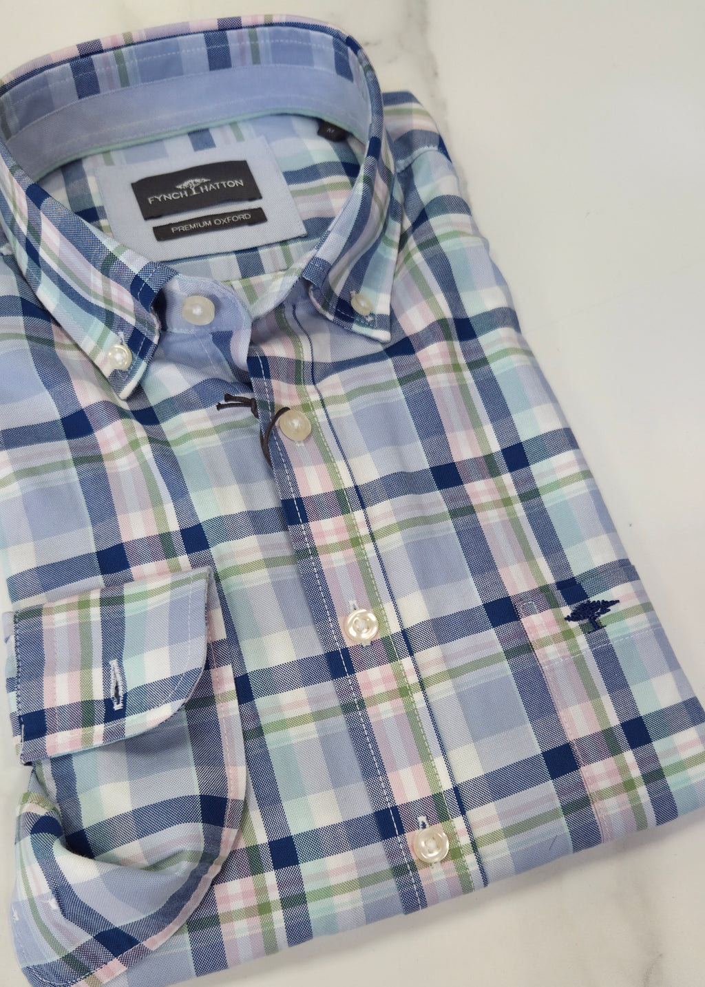 FYNCH HATTON OXFORD CHECK SHIRT (16138410/744) - MULTI