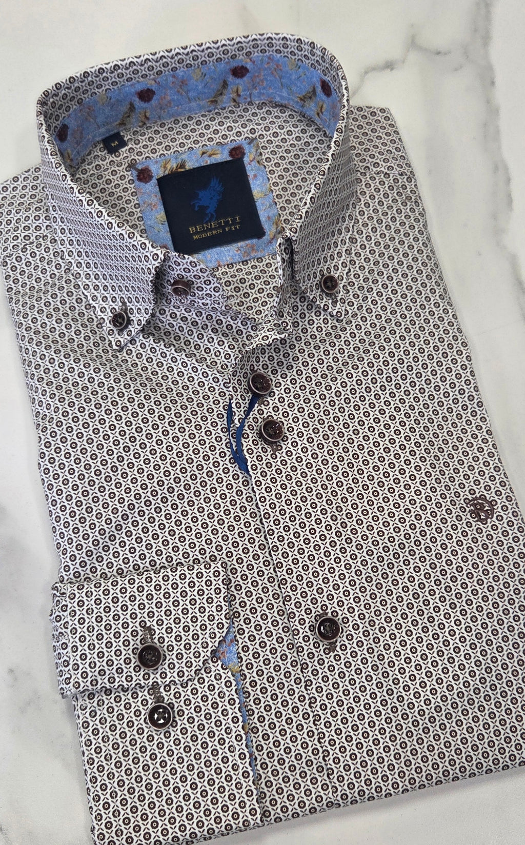BENETTI CARLOS L/S SHIRT - BROWN