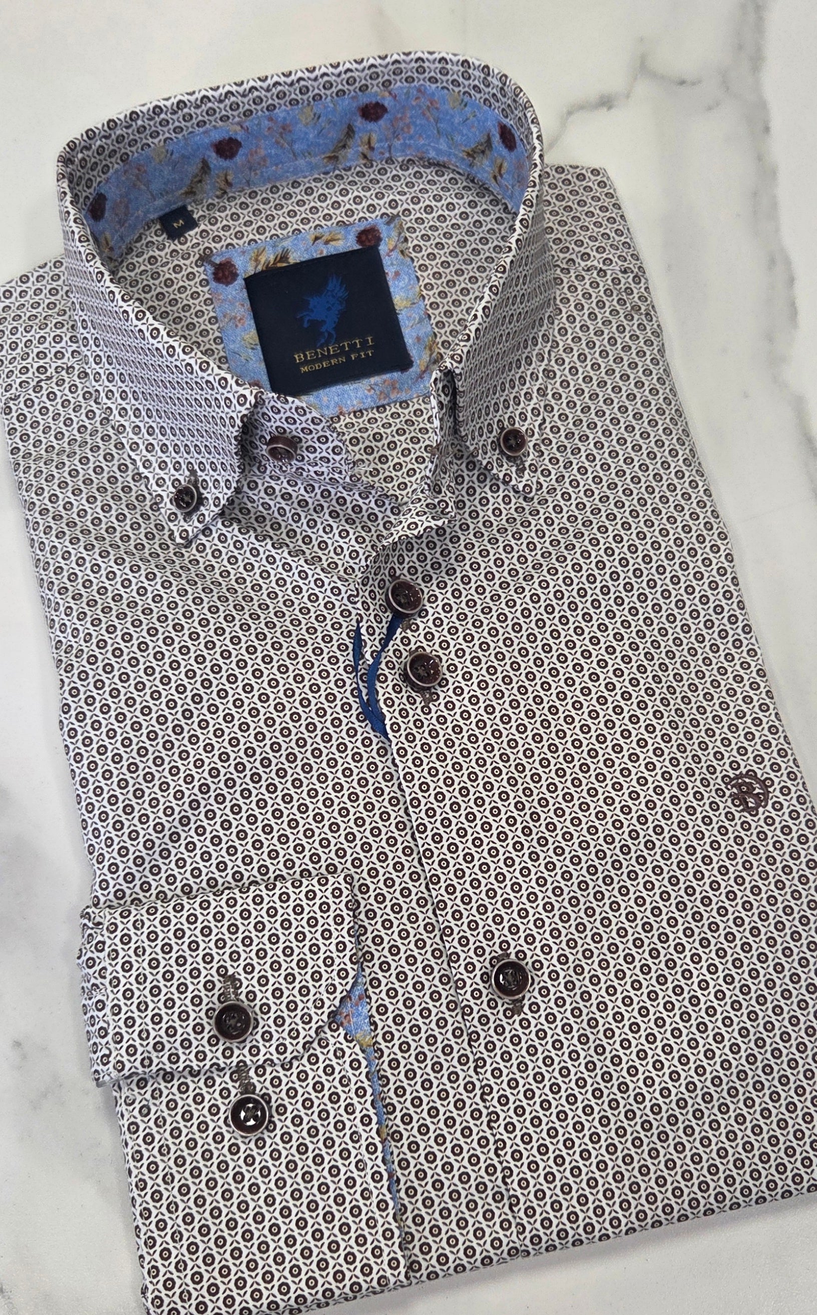 BENETTI CARLOS L/S SHIRT - BROWN
