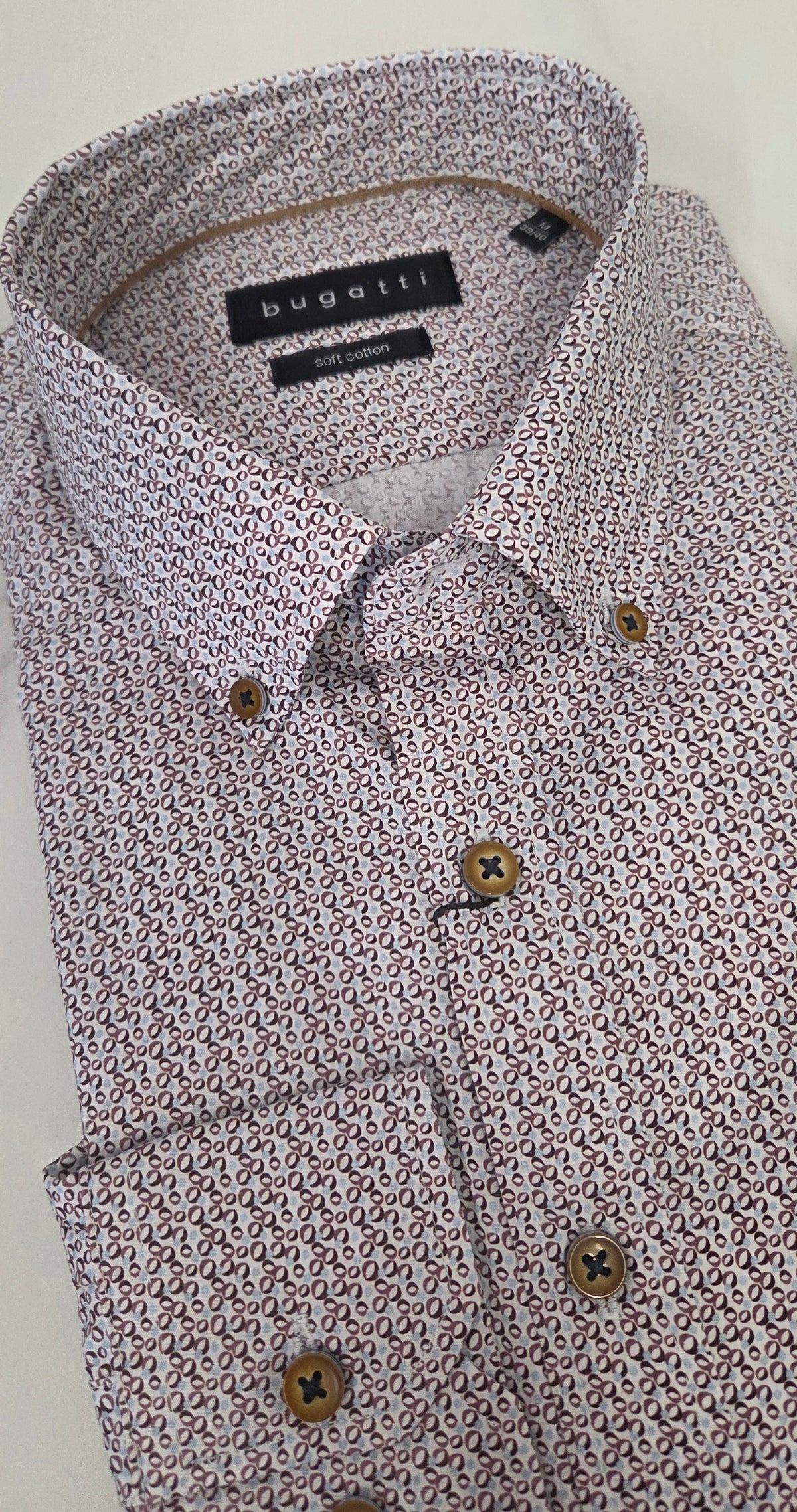 BUGATTI PATTERN PRINT L/S SHIRT (28511F/730) - MULTI