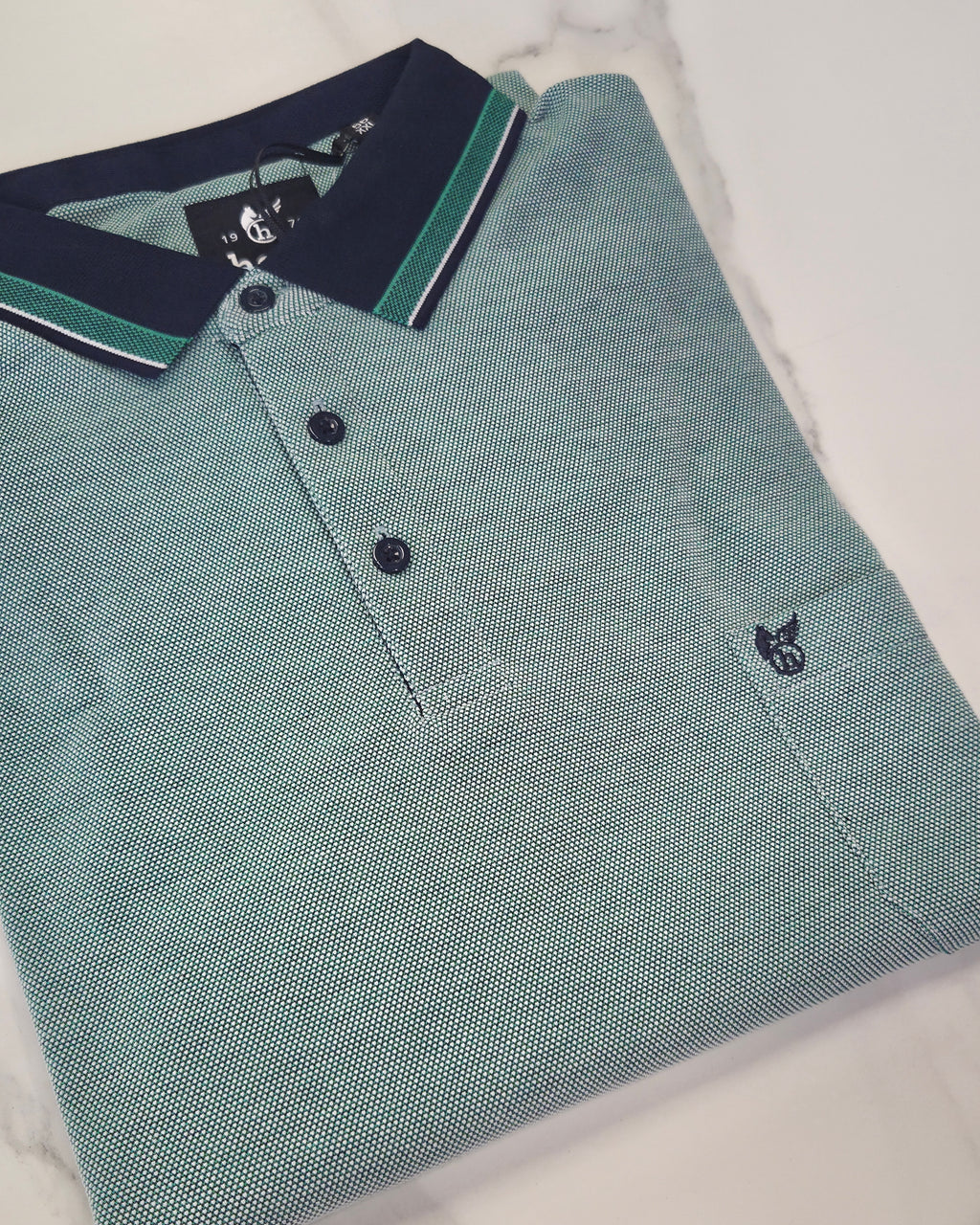 HAJO TEXTURED POLO SHIRT 2XL - 5XL (27905/504) - GREEN