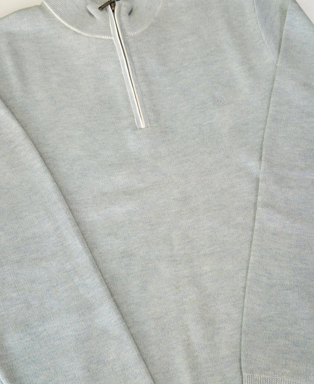 BENETTI JULIUS 1/4 ZIP KNITWEAR - MINT