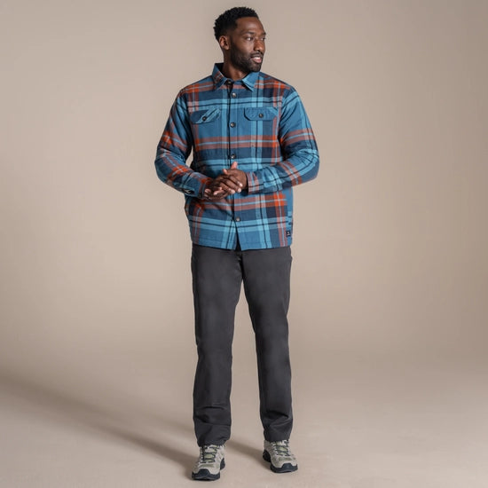CRAGHOPPER BURNBANK OVERSHIRT - NAVY/RUST