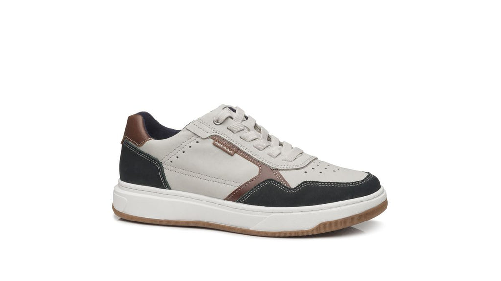 PEGADA NOBUCK RUNNER (111704-06) - LIGHT GREY/NAVY