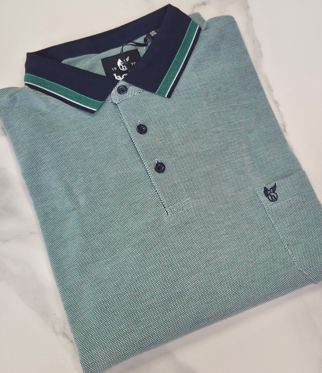 HAJO TEXTURED POLO SHIRT 2XL - 5XL (27905/504) - GREEN
