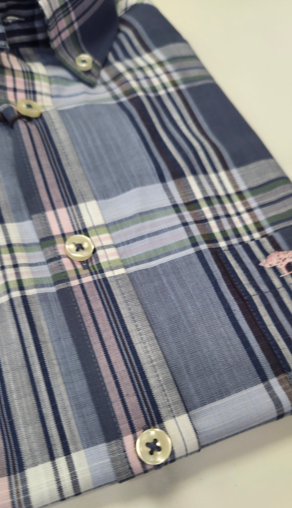 FYNCH HATTON SUB CHECK S/S SHIRT  - MULTI