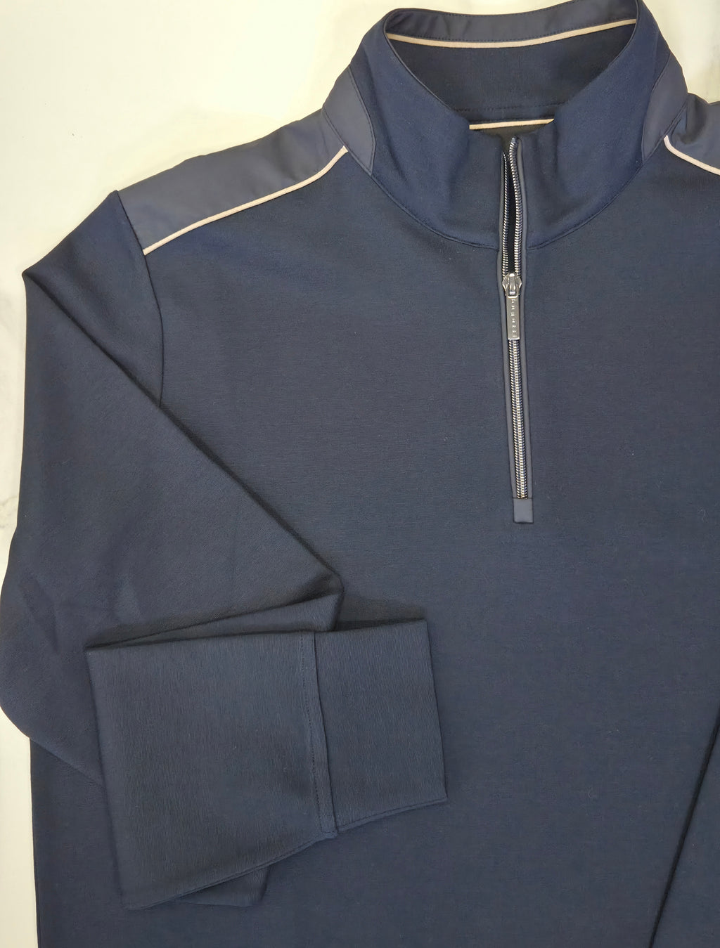 BUGATTI 1/4 ZIP SWEATSHIRT (15123E) -Navy