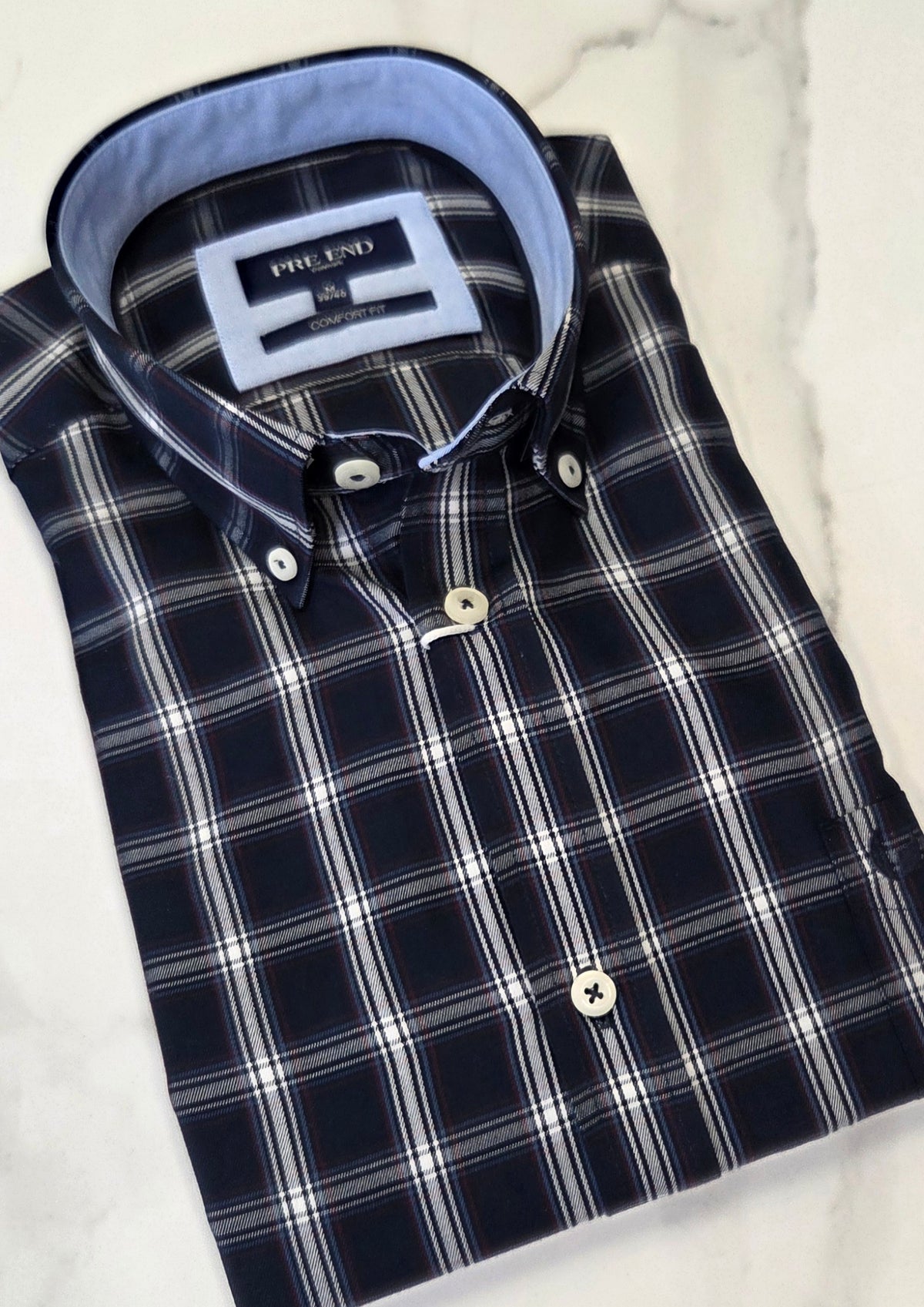 PRE END ROME L/S SHIRT - DARK DENIM