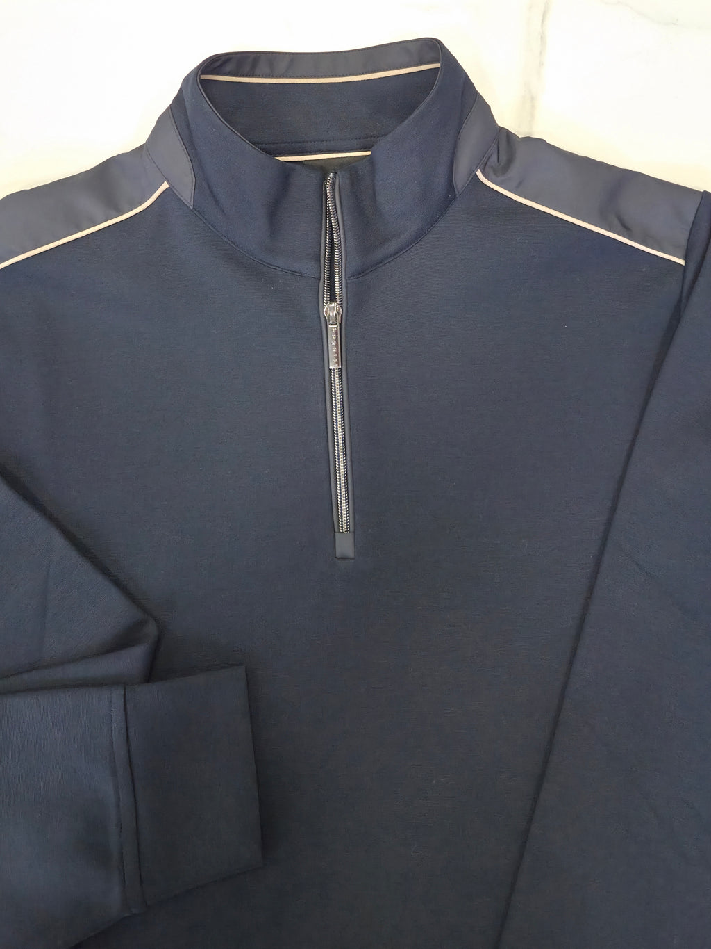 BUGATTI 1/4 ZIP SWEATSHIRT (15123E) -Navy