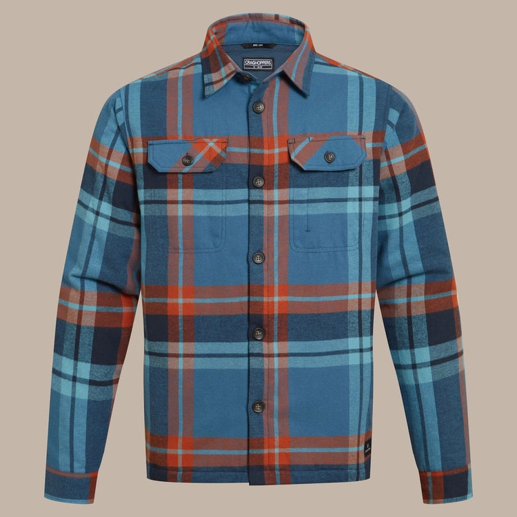 CRAGHOPPER BURNBANK OVERSHIRT - NAVY/RUST