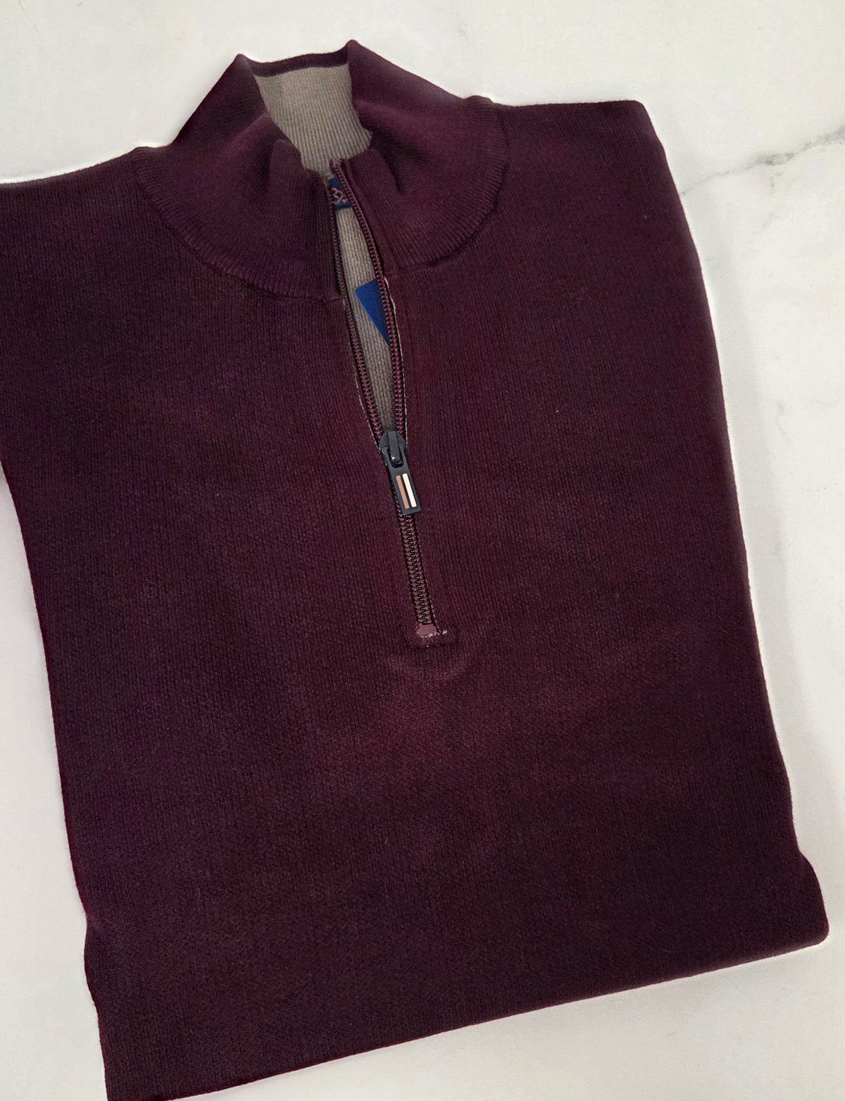 BAILEYS 1/2 ZIP KNITWEAR  (628498/495) - WINE