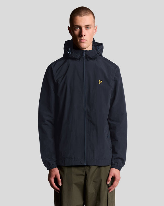 LYLE& SCOTT ZIP HOODED JACKET  - NAVY