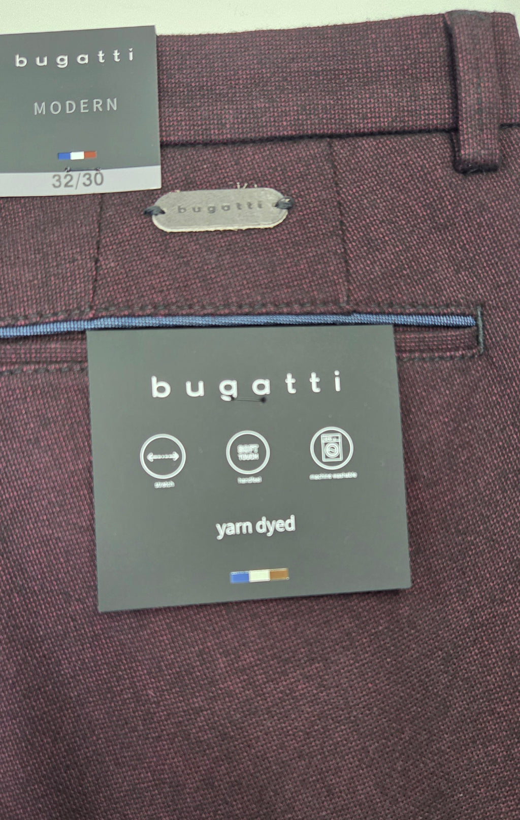 BUGATTI COMBI TROUSERS - WINE