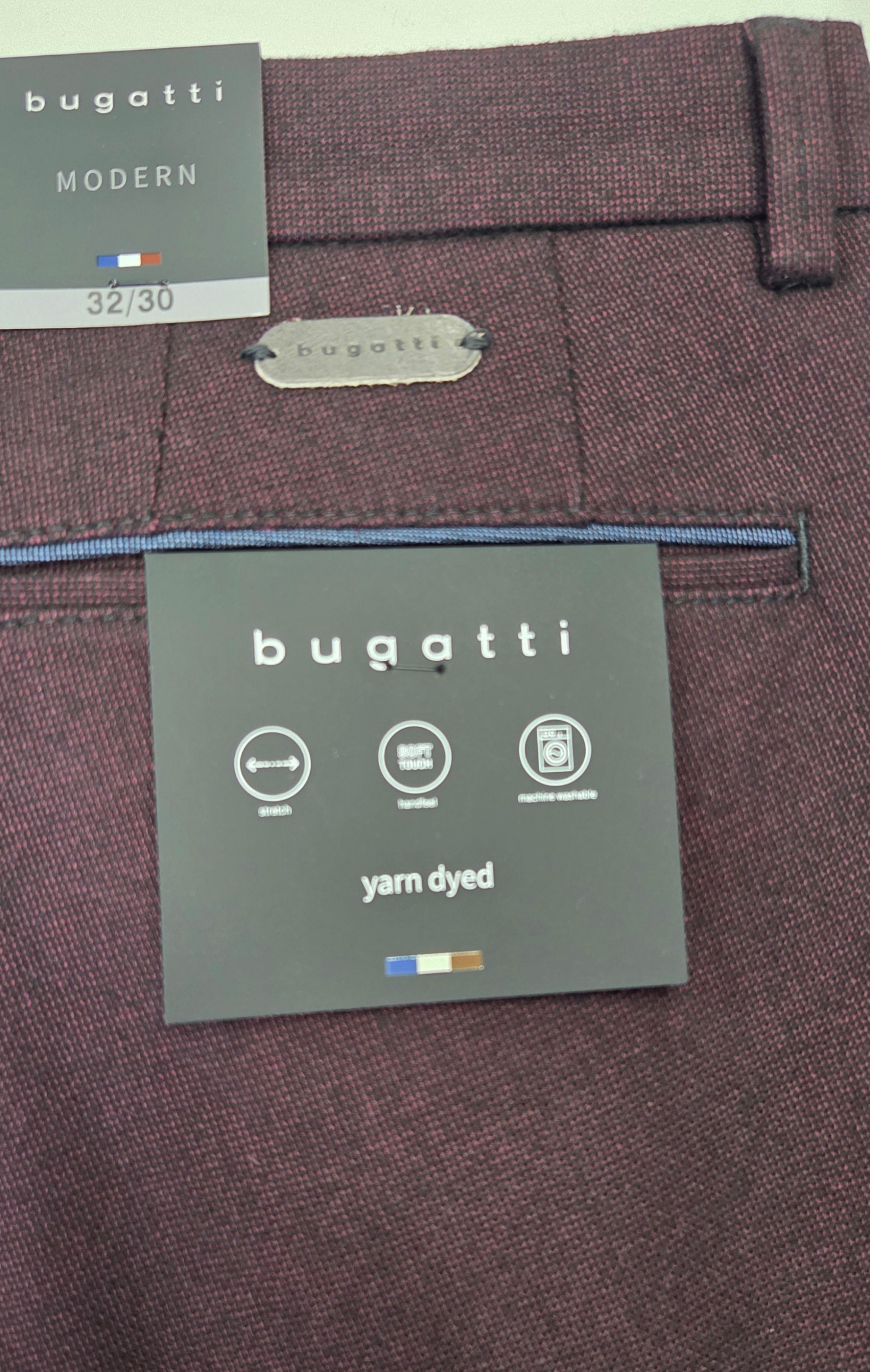 BUGATTI COMBI TROUSERS - WINE