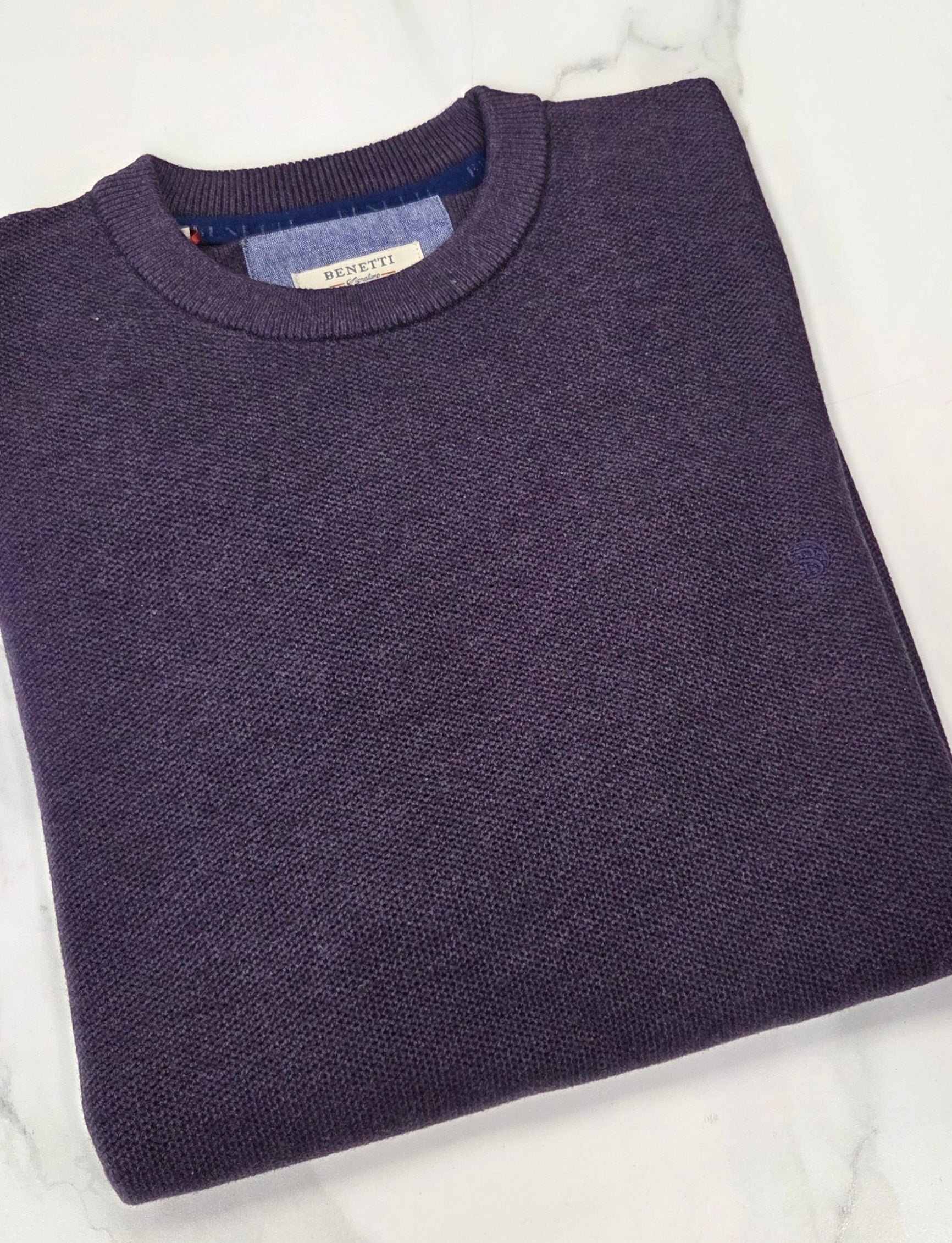 BENETTI DAWSON CREWNECK KNITWEAR - GRAPE