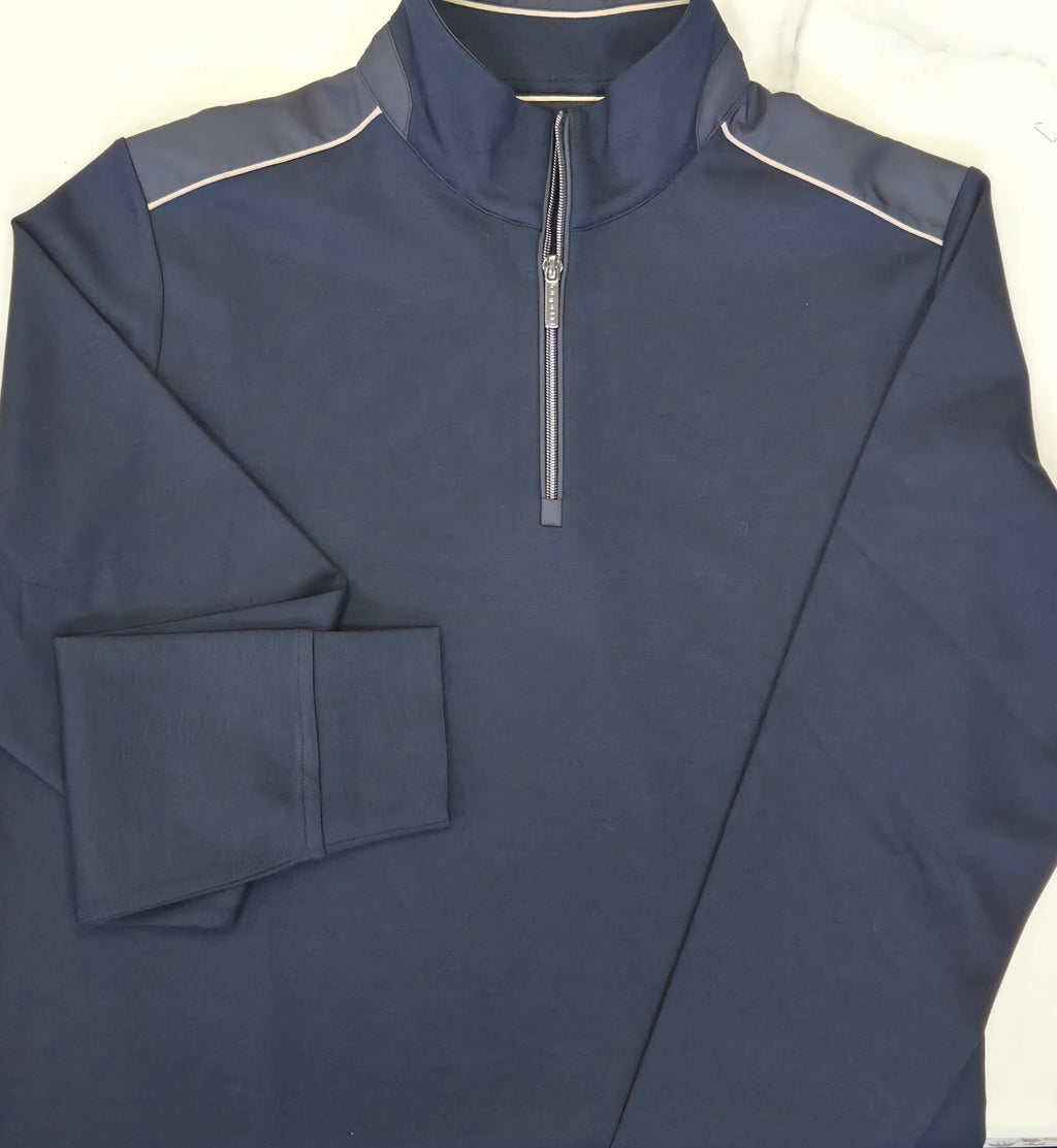 BUGATTI 1/4 ZIP SWEATSHIRT (15123E) -Navy
