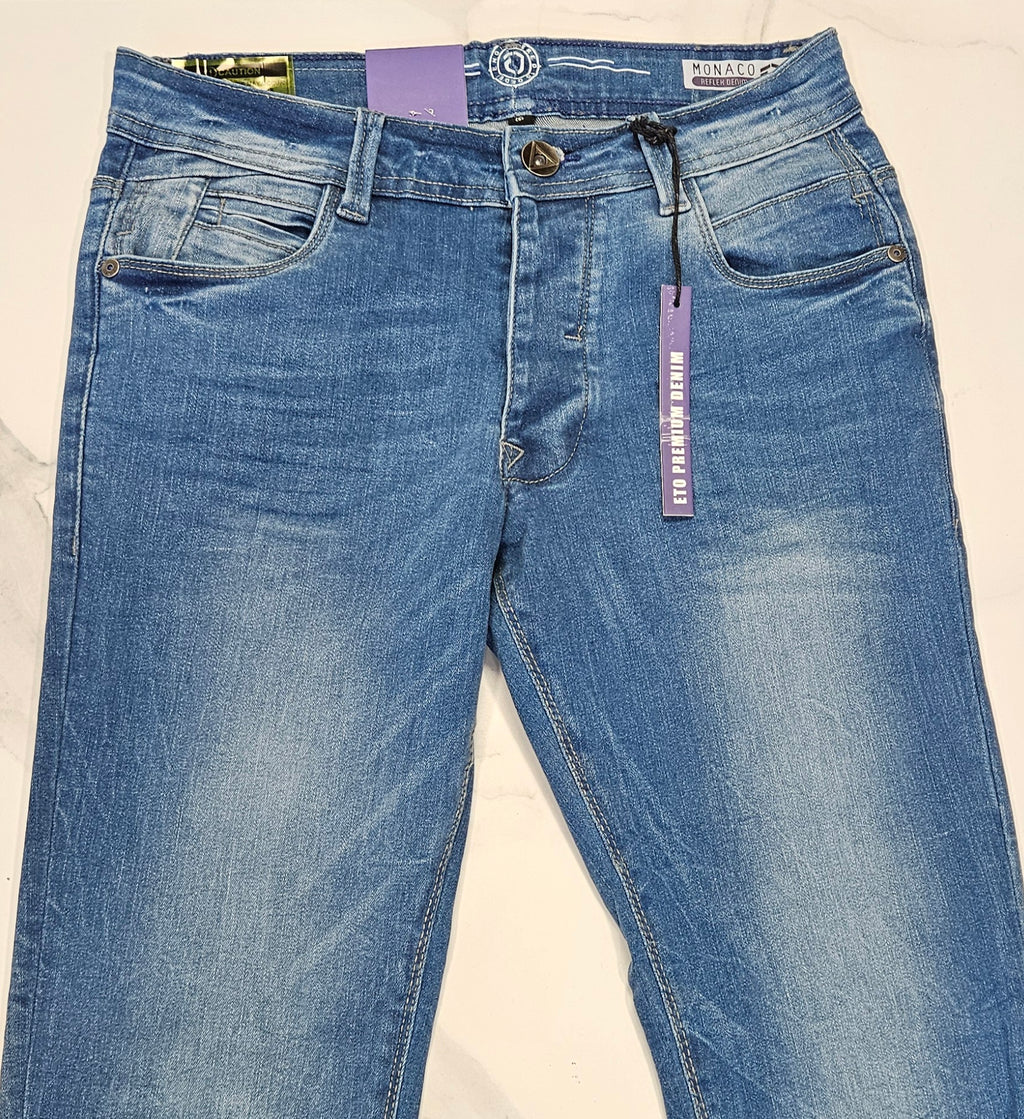 ETO DENIM HYPER STRETCH DENIMS (EM624) - LIGHT WASH