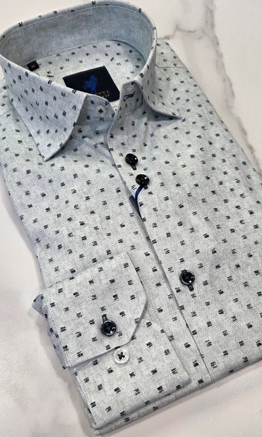 BENETTI FULHAM PATTERN L/S SHIRT - FOREST