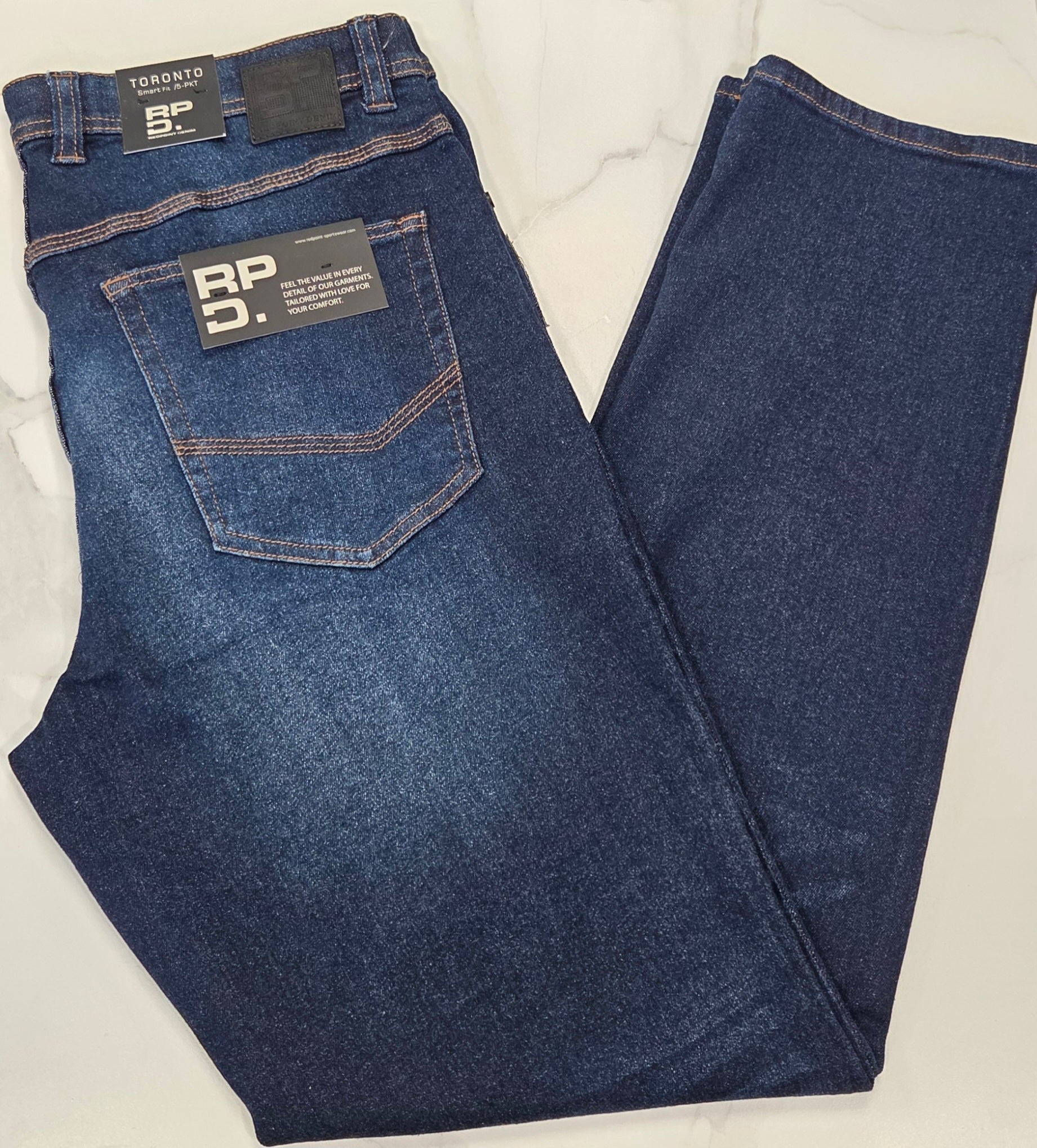REDPOINT TORONTO 5 POCKET JEAN - MID WASH