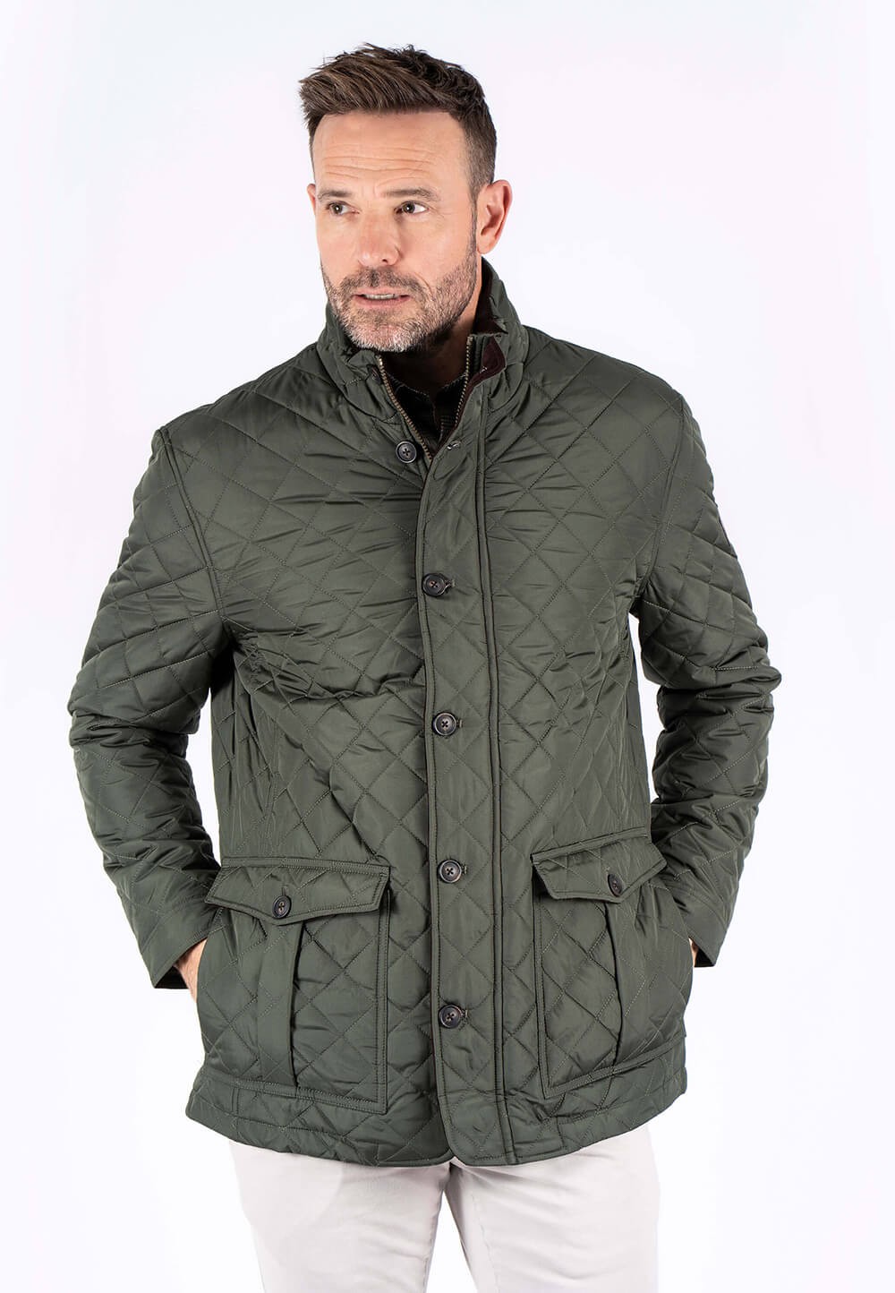 PRE END HARALD QUILTED JACKET - KHAKI