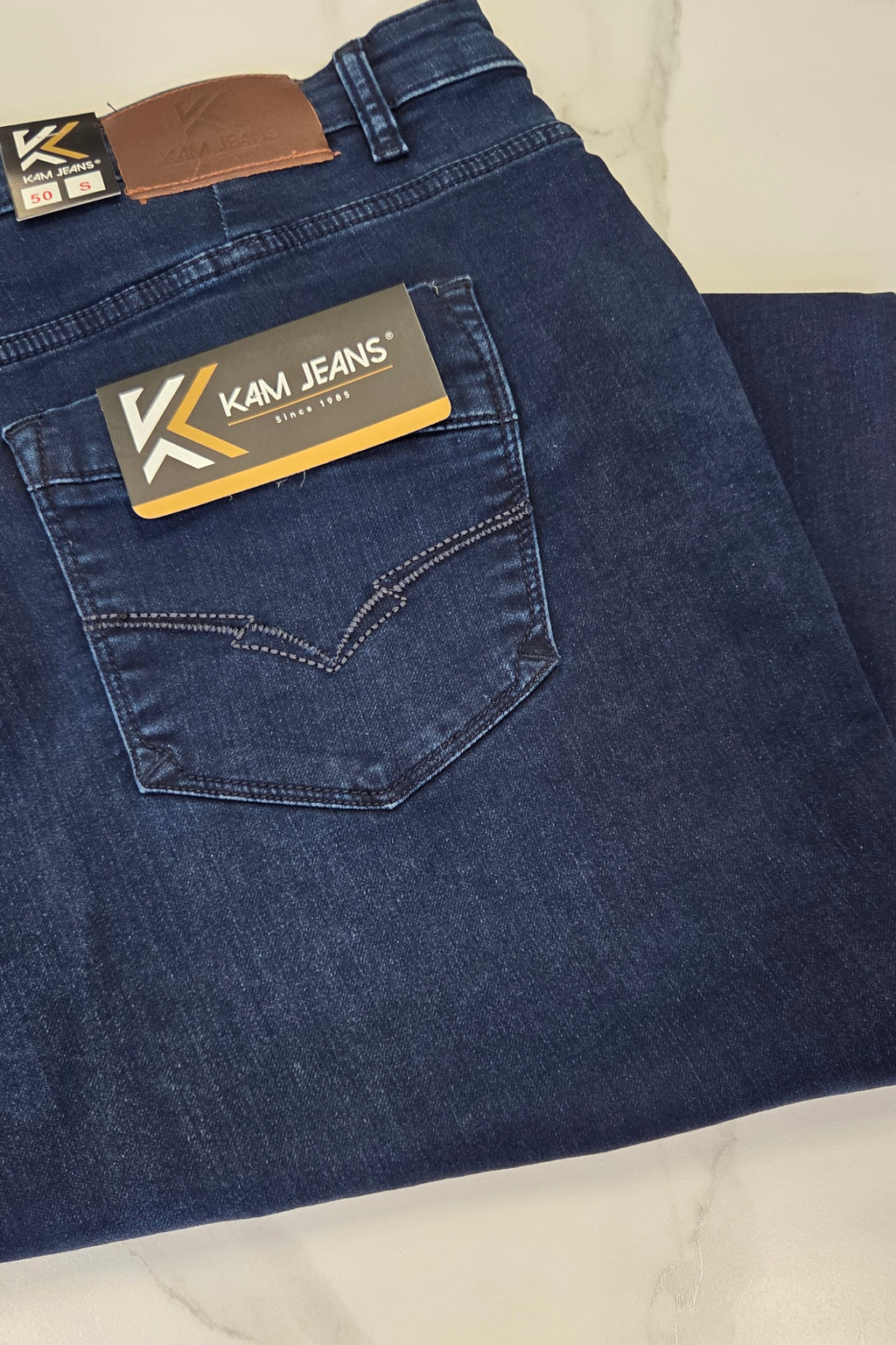 KAM JEANS PLUS SIZE 40'' UPWARDS - MID WASH