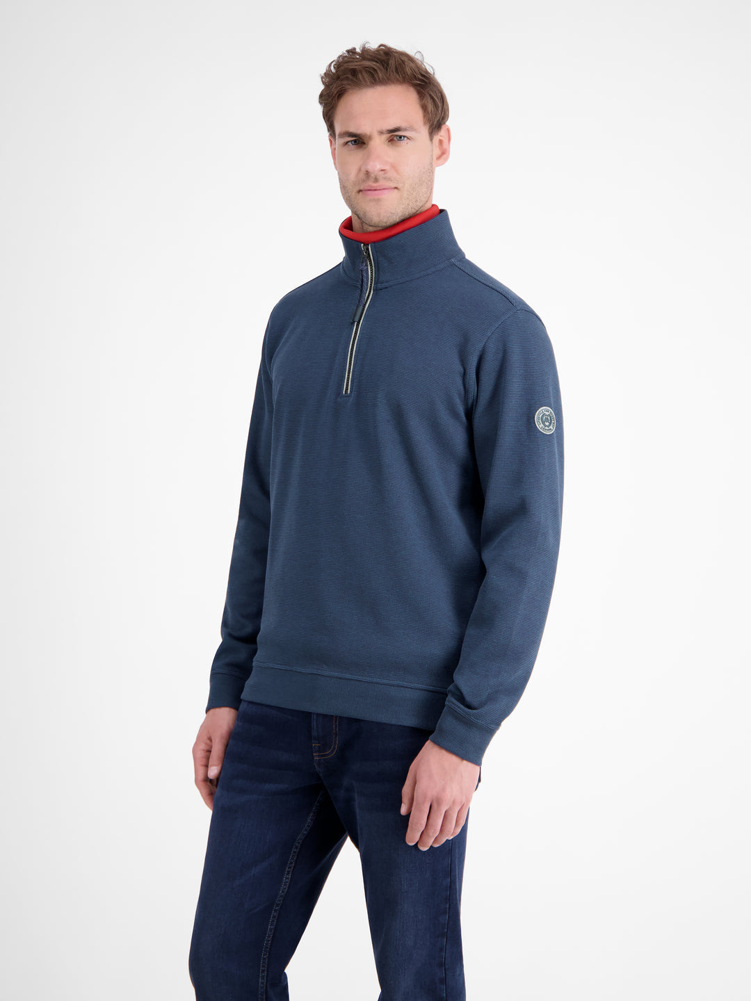 LERROS SELANIK 1/4 ZIP SWEATSHIRT (2584402/448) - NAVY BLUE