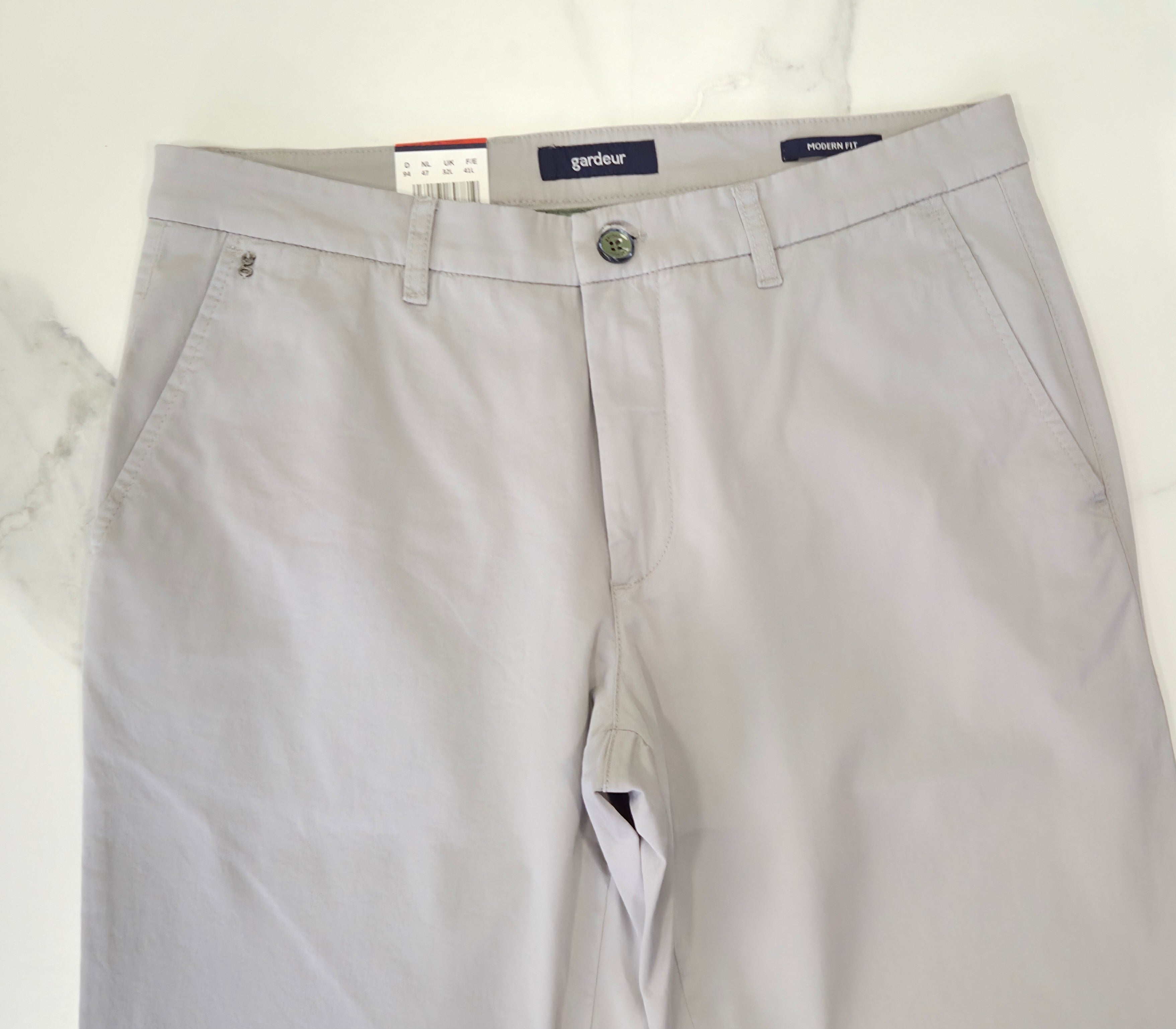 GARDEUR BONO SLIM CHINO TROUSER (412841/1092) - LIGHT GREY