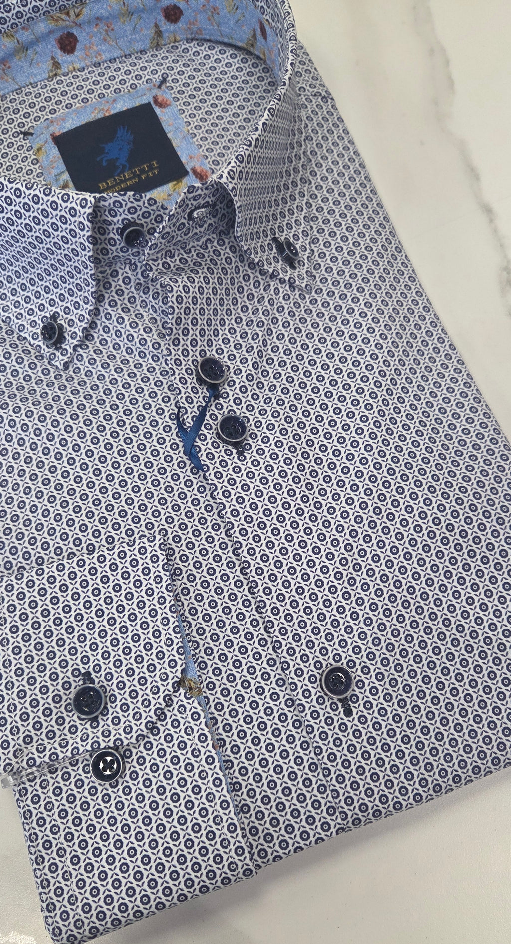 BENETTI CARLOS L/S SHIRT - BLUE