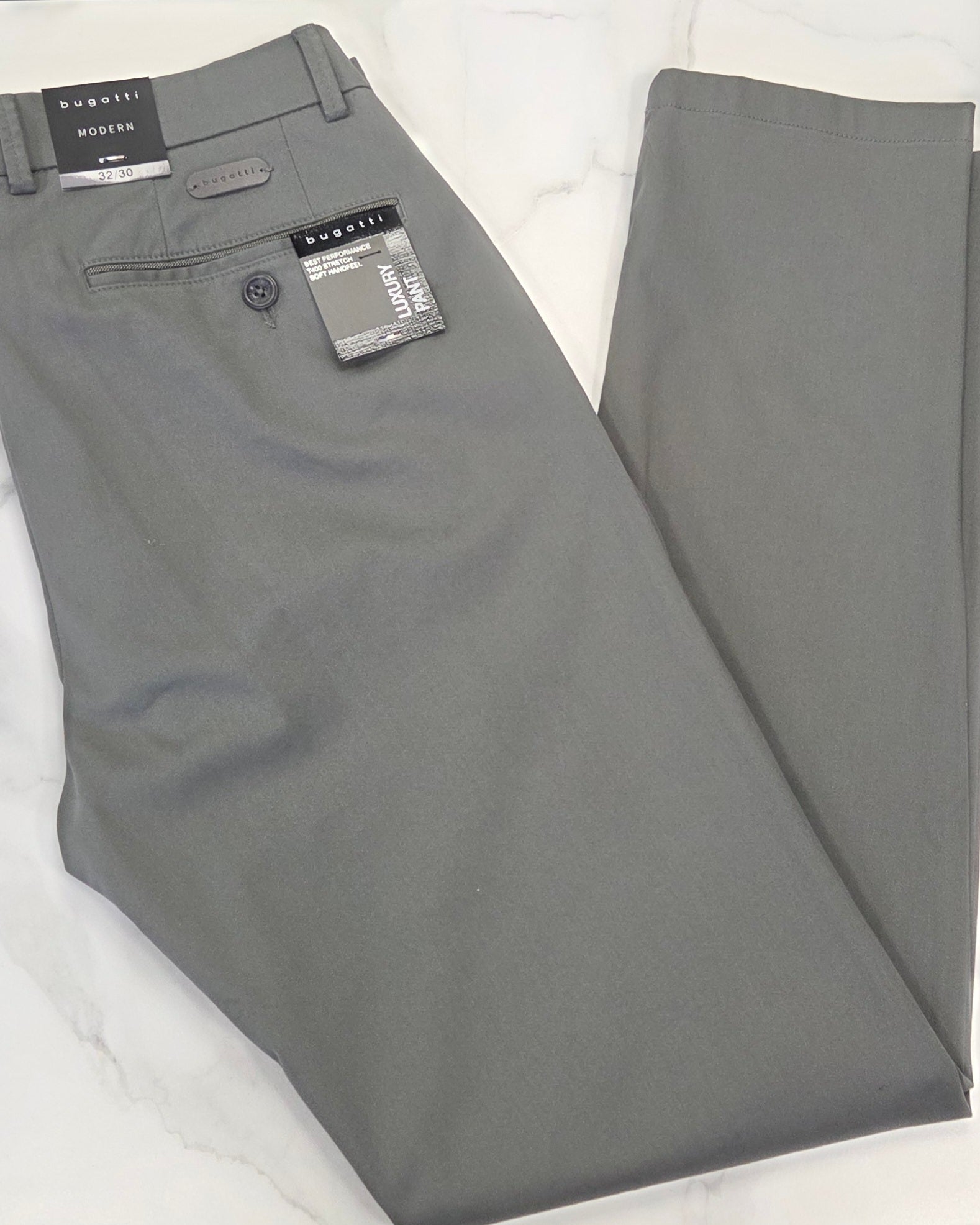 BUGATTI LUXURY STRETCH CHINO - SAGE GREEN