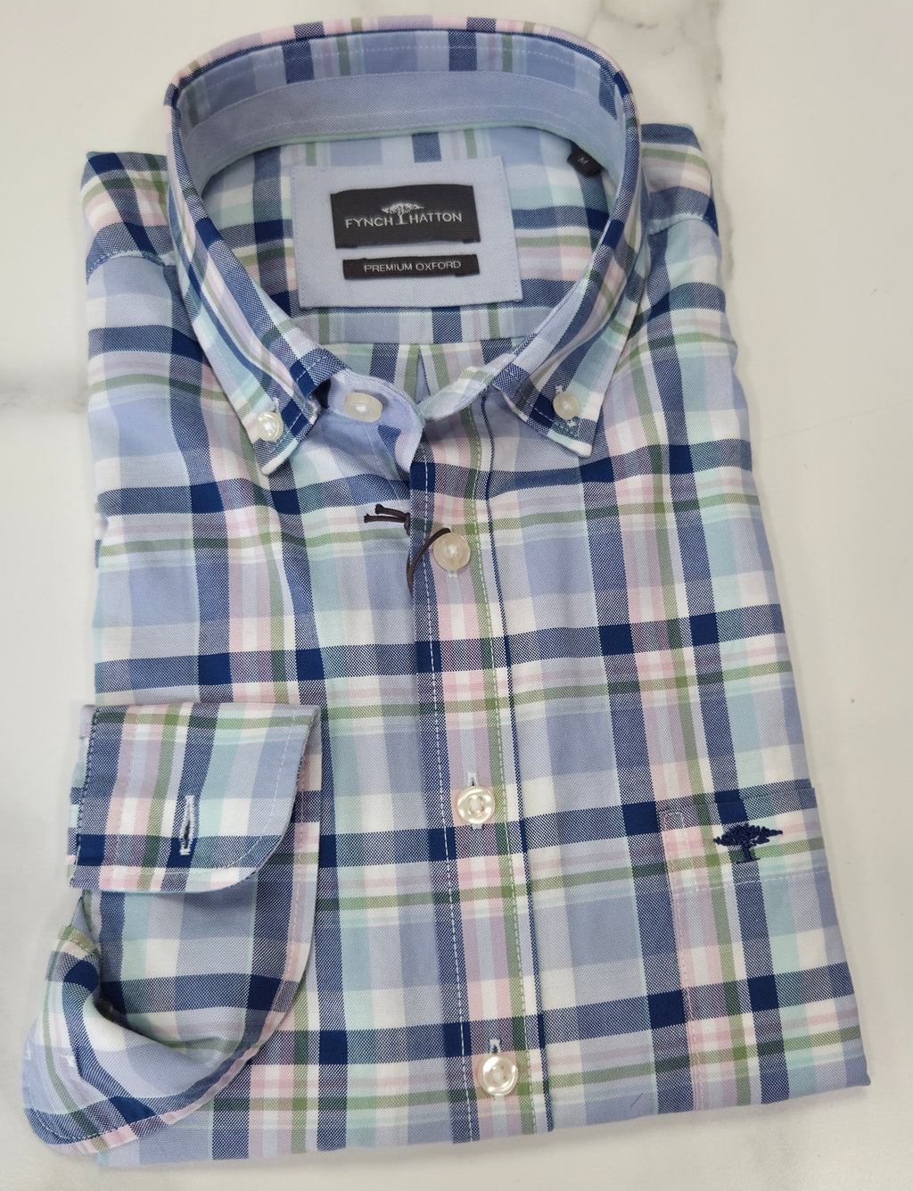 FYNCH HATTON OXFORD CHECK SHIRT (16138410/744) - MULTI