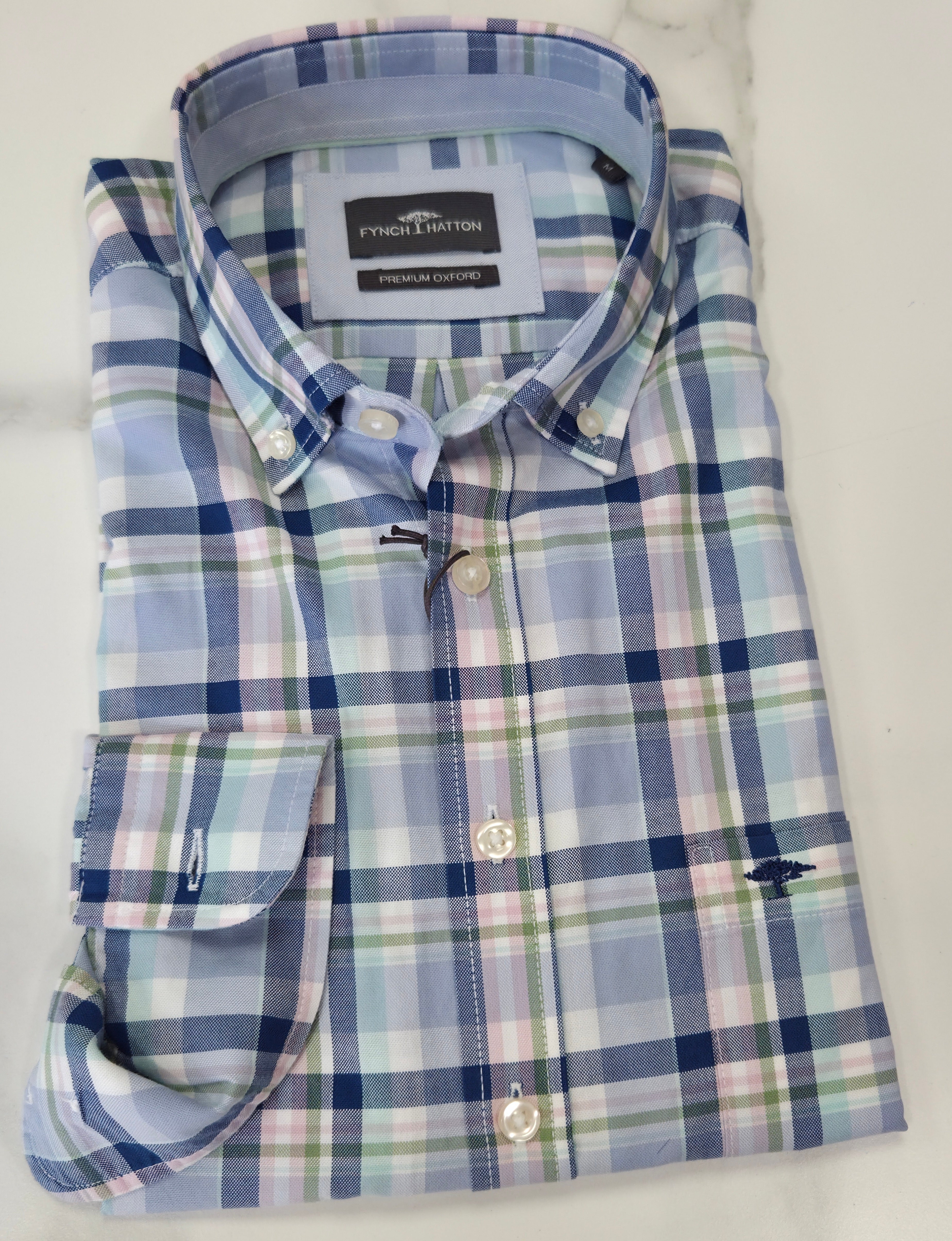 FYNCH HATTON OXFORD CHECK SHIRT (16138410/744) - MULTI