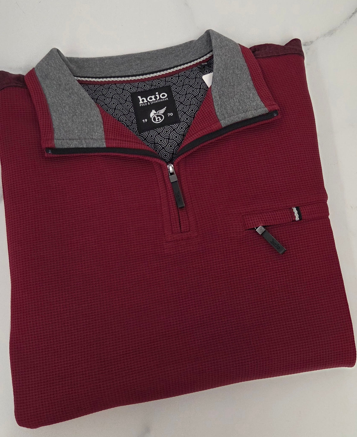 HAJO 1/2 ZIP SWEATSHIRT (28044/323) - RED