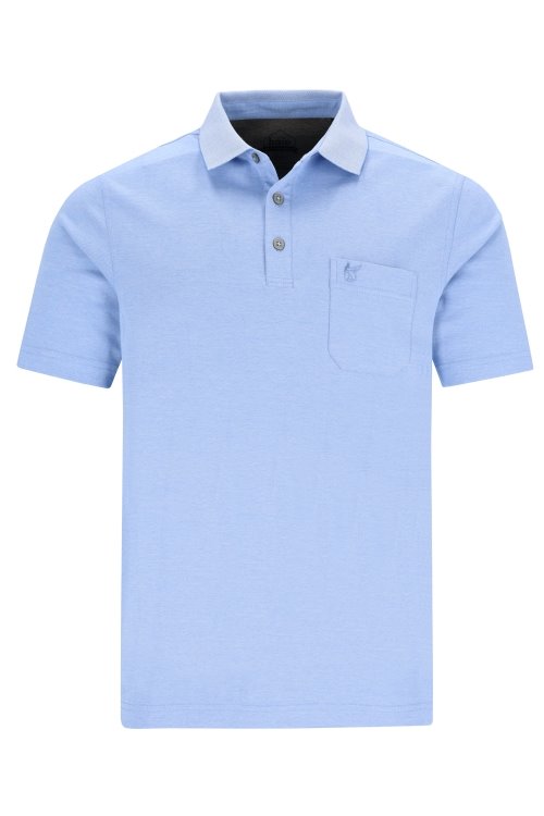 HAJO MICROFIBRE POLO SHIRT - SKY BLUE