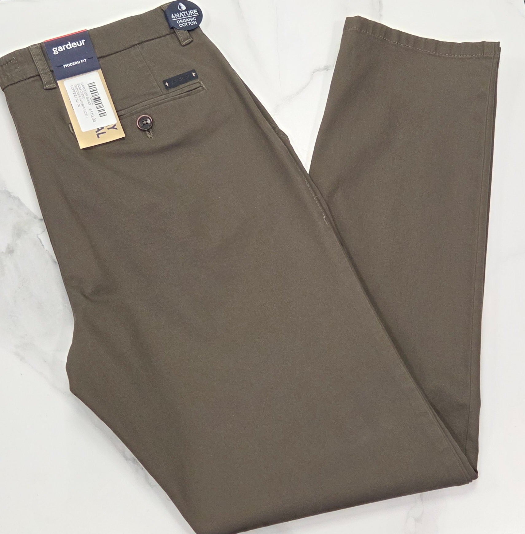 GARDEUR BONO SLIM CHINO TROUSER (418861/1023) - COFFEE