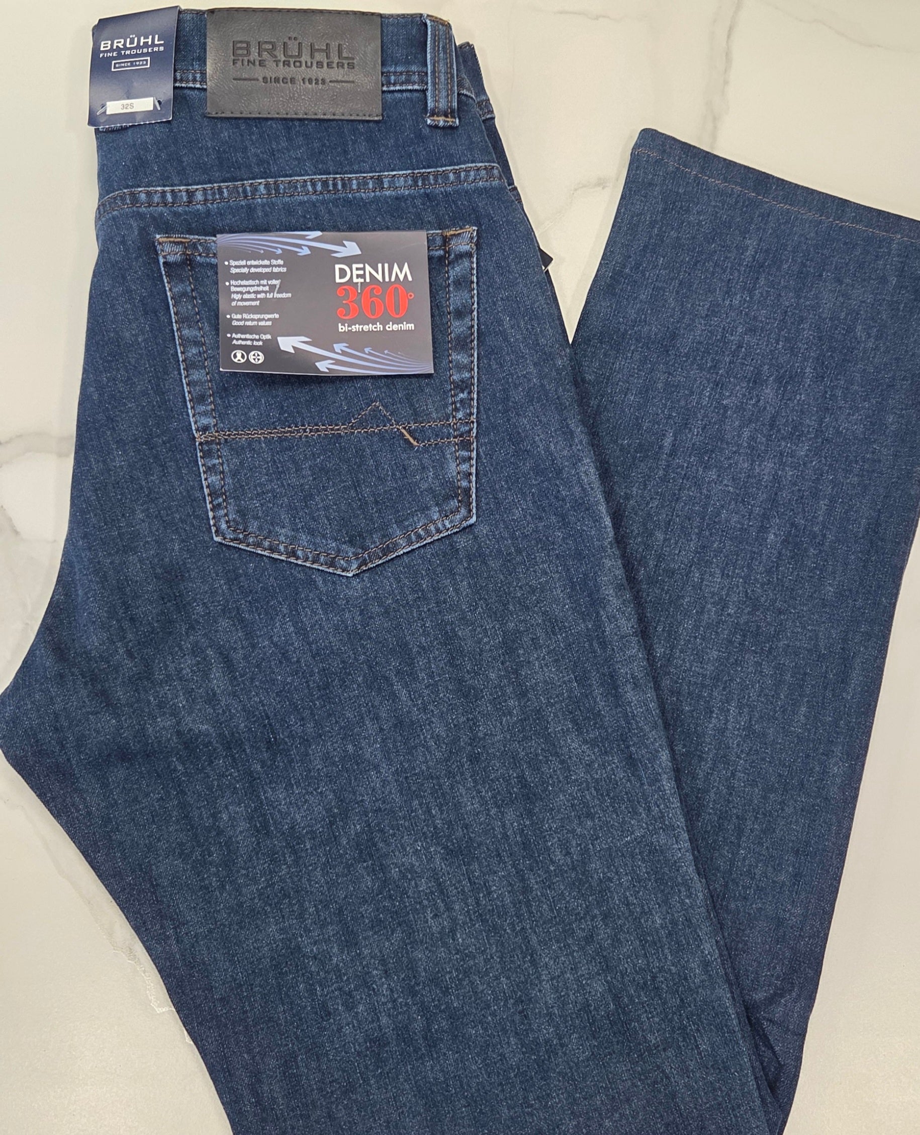 BRUHL YORK 360 BI-STRETCH DENIM (0726-191310-192/915) - MID BLUE