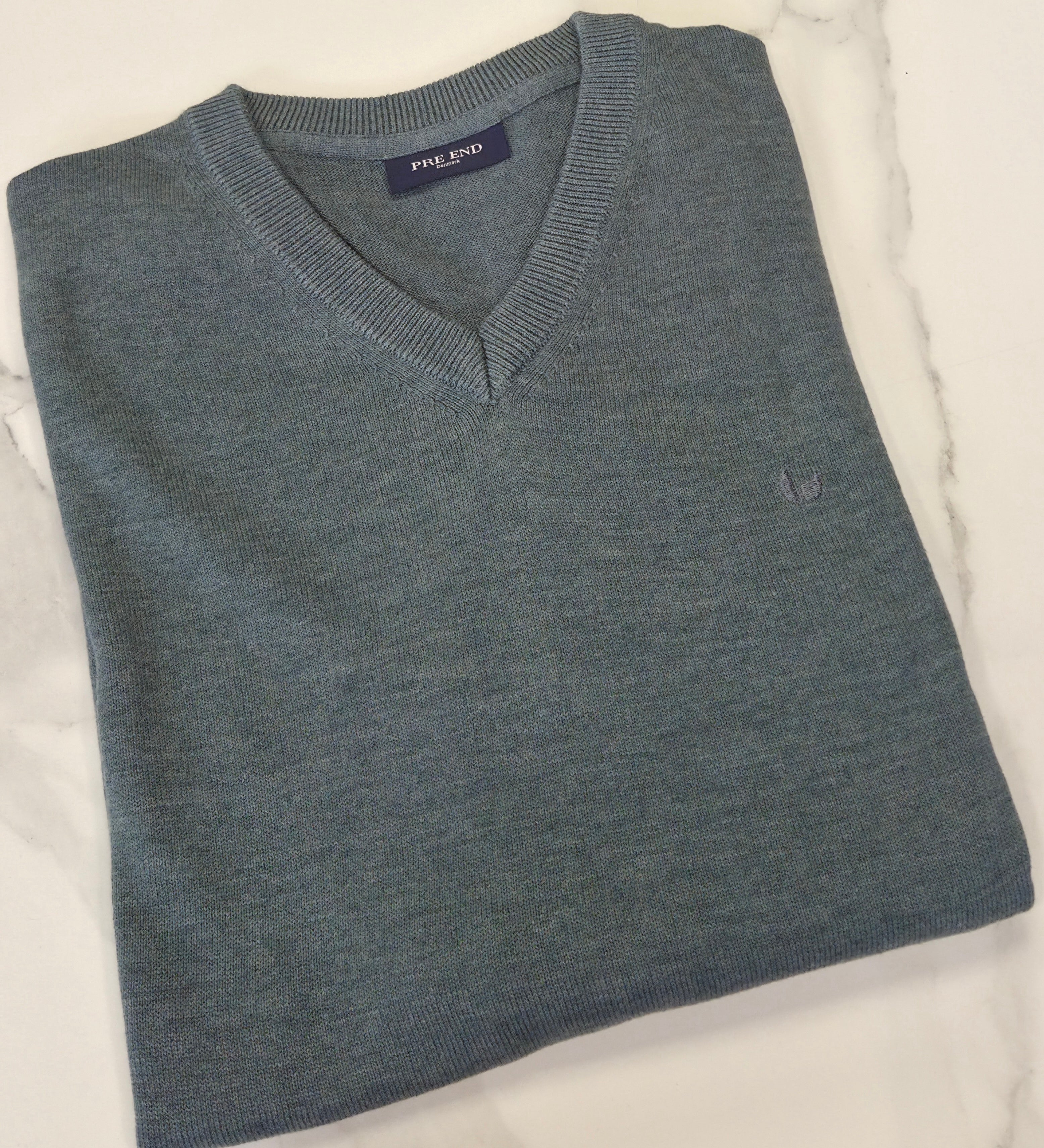 PRE END MALCOM V NECK KNIT - SAGE GREEN