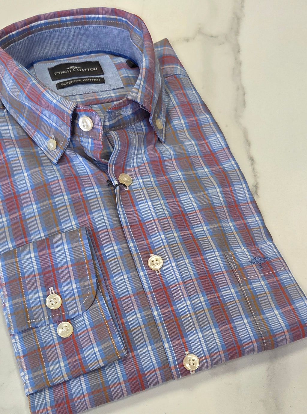 FYNCH HATTON L/S CHECK SHIRT - MULTI