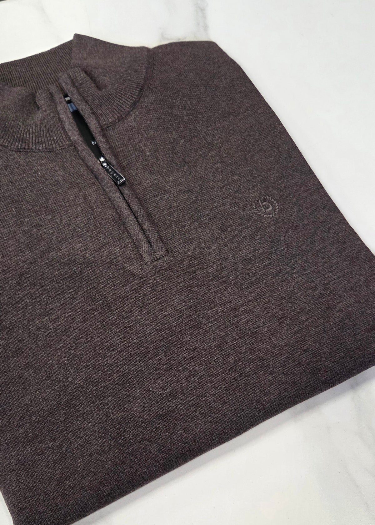 BUGATTI 1/4 ZIP KNITWEAR (25529F/90) - MOCHA