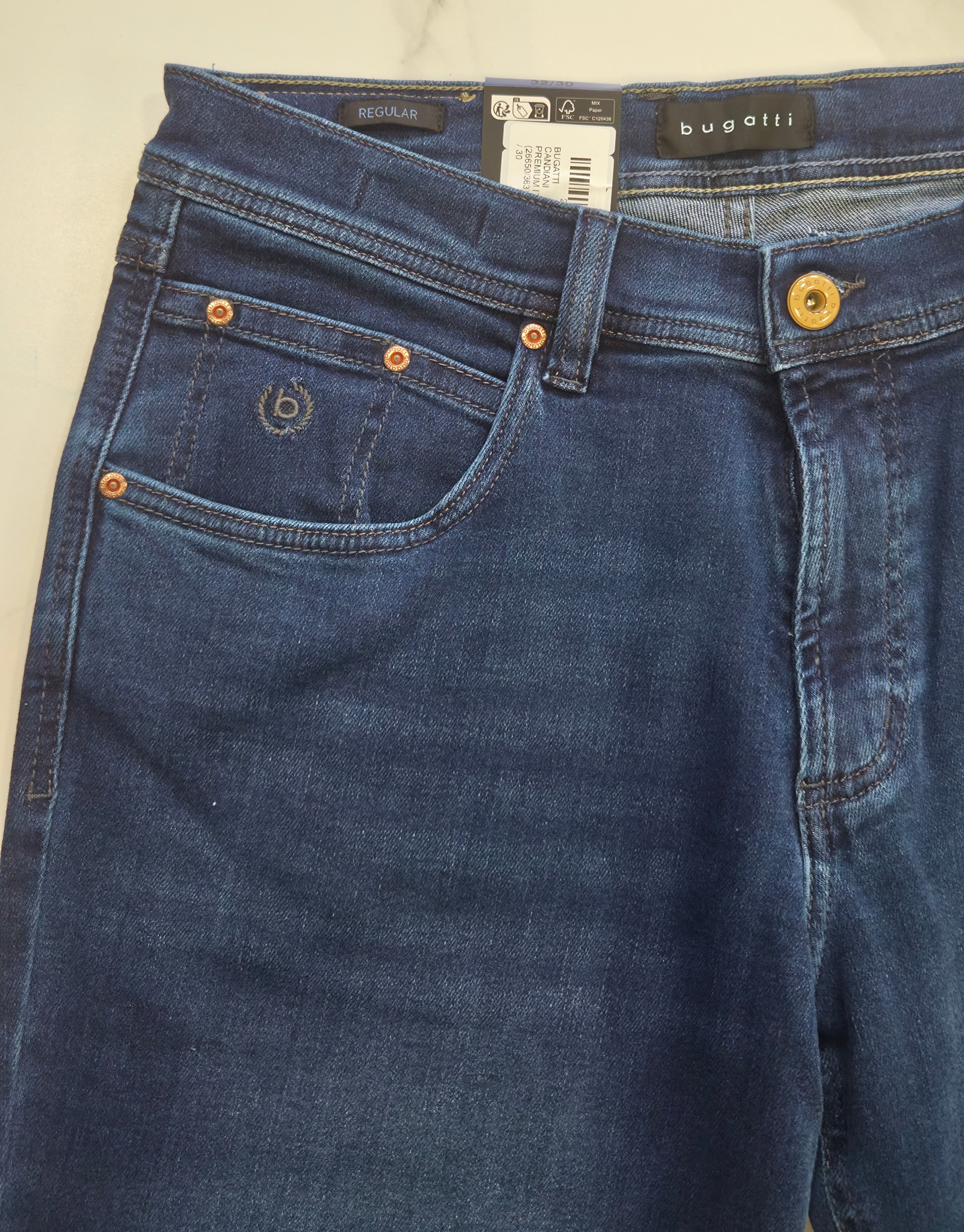 BUGATTI CANDIANI PREMIUM ITALIAN  JEANS (26650/363) - DENIM BLUE