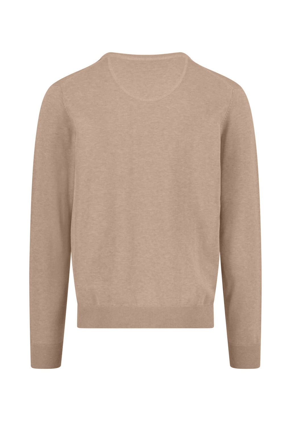 FYNCH HATTON V-NECK KNITWEAR - BISCUIT