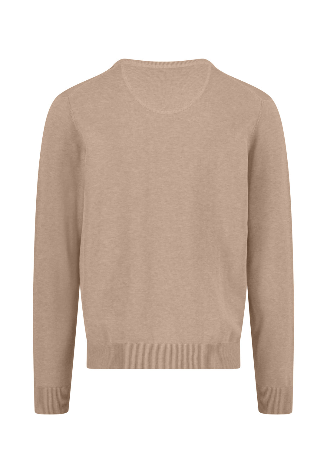FYNCH HATTON V-NECK KNITWEAR - BISCUIT